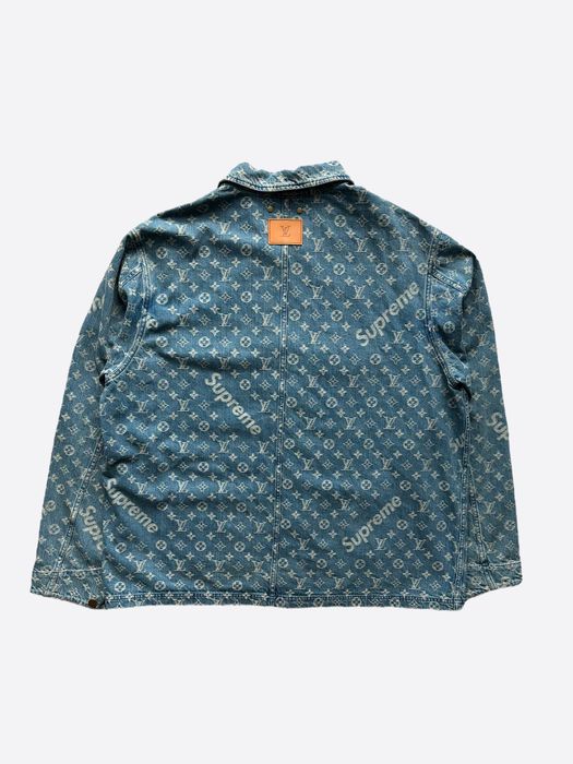 Supreme x louis sale vuitton blue jacket