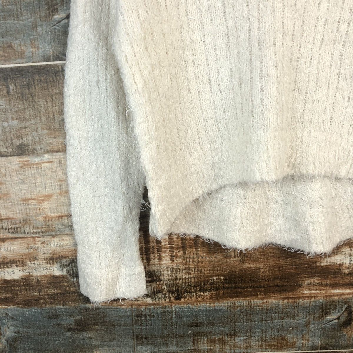 Homespun Knitwear × Japanese Brand DLL E Hypen Of World Gallery White mohair Knitwear #C044 Size M / US 6-8 / IT 42-44 - 7 Thumbnail
