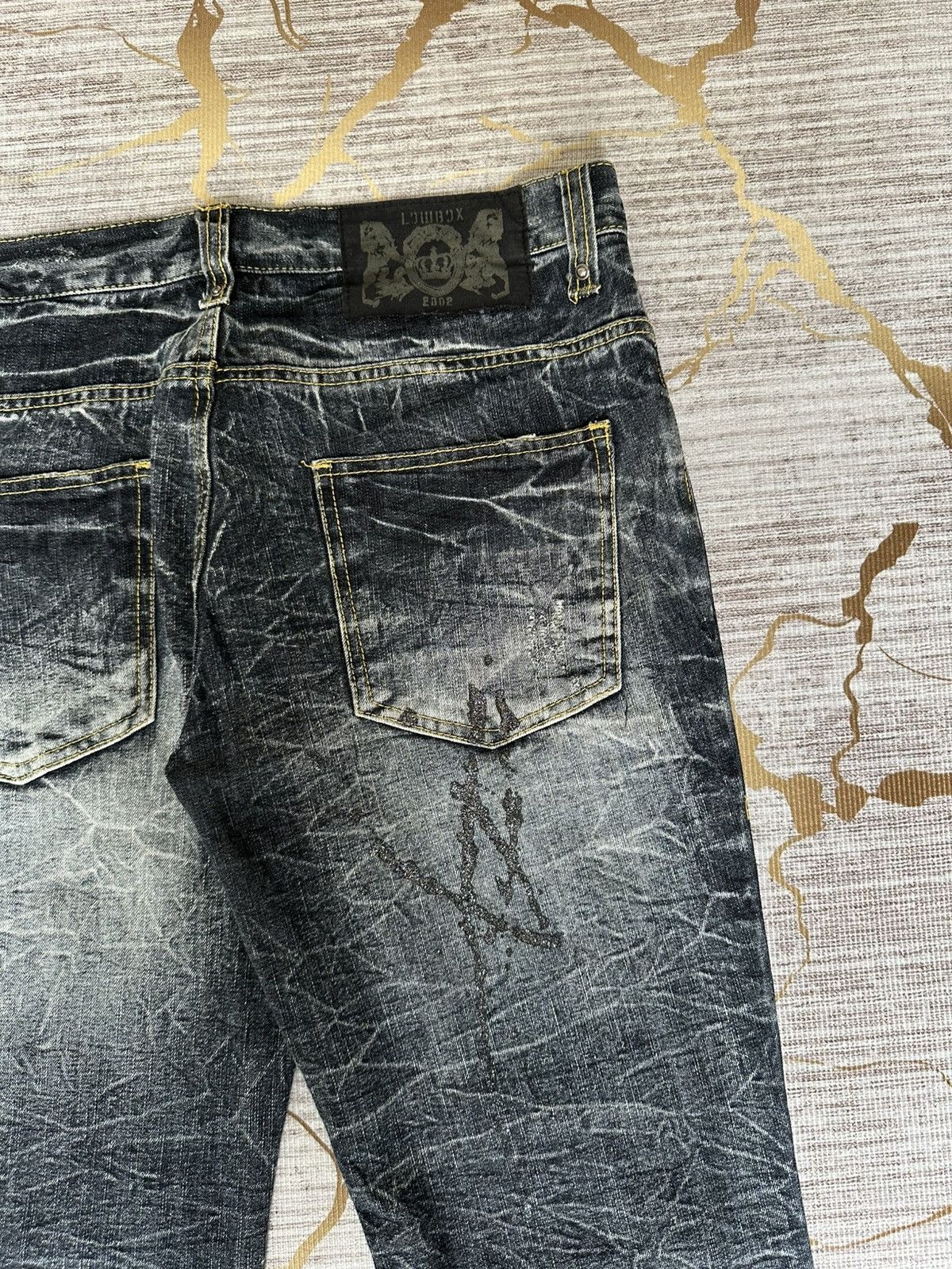 Tornado Mart FLARE Lowbox Premium Distressed Claw Marks Design Denim Size US 32 / EU 48 - 16 Thumbnail