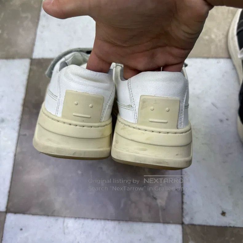 Acne Studios Acne Studios White distressed Velcro sports shoes Size US 6.5 / IT 36.5 - 4 Thumbnail