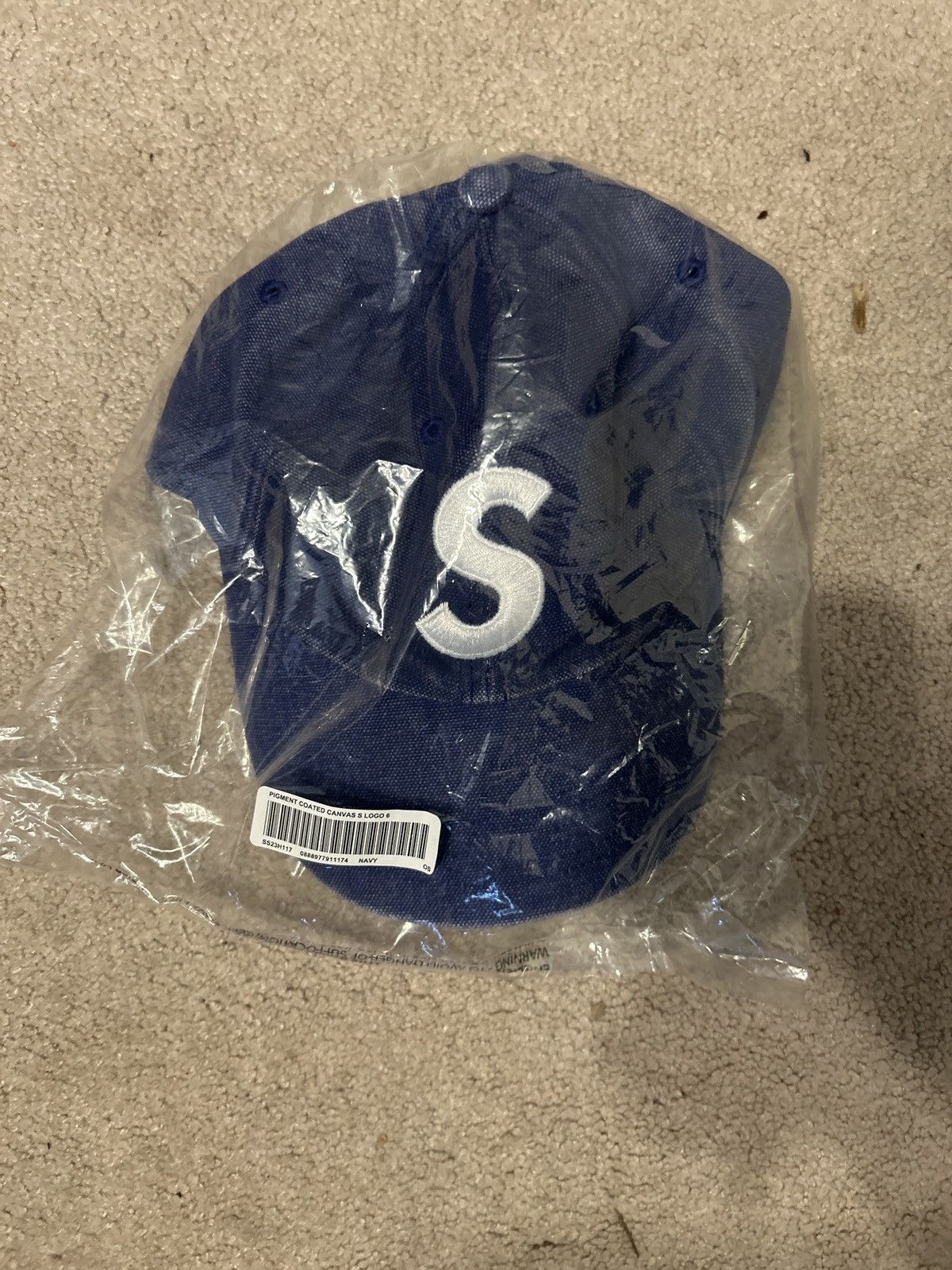 Supreme Supreme Pigment Canvas S Logo 6-Panel 'Navy' Size ONE SIZE - 3 Thumbnail
