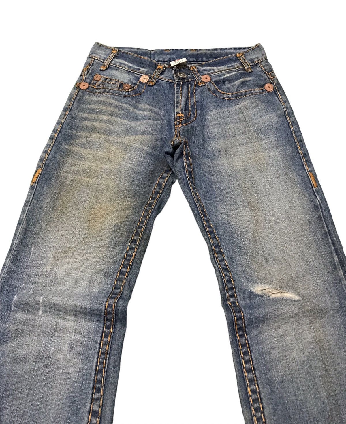True Religion Vintage True Religion Billy Super T Distressed Denim Jeans Size US 30 / EU 46 - 2 Thumbnail