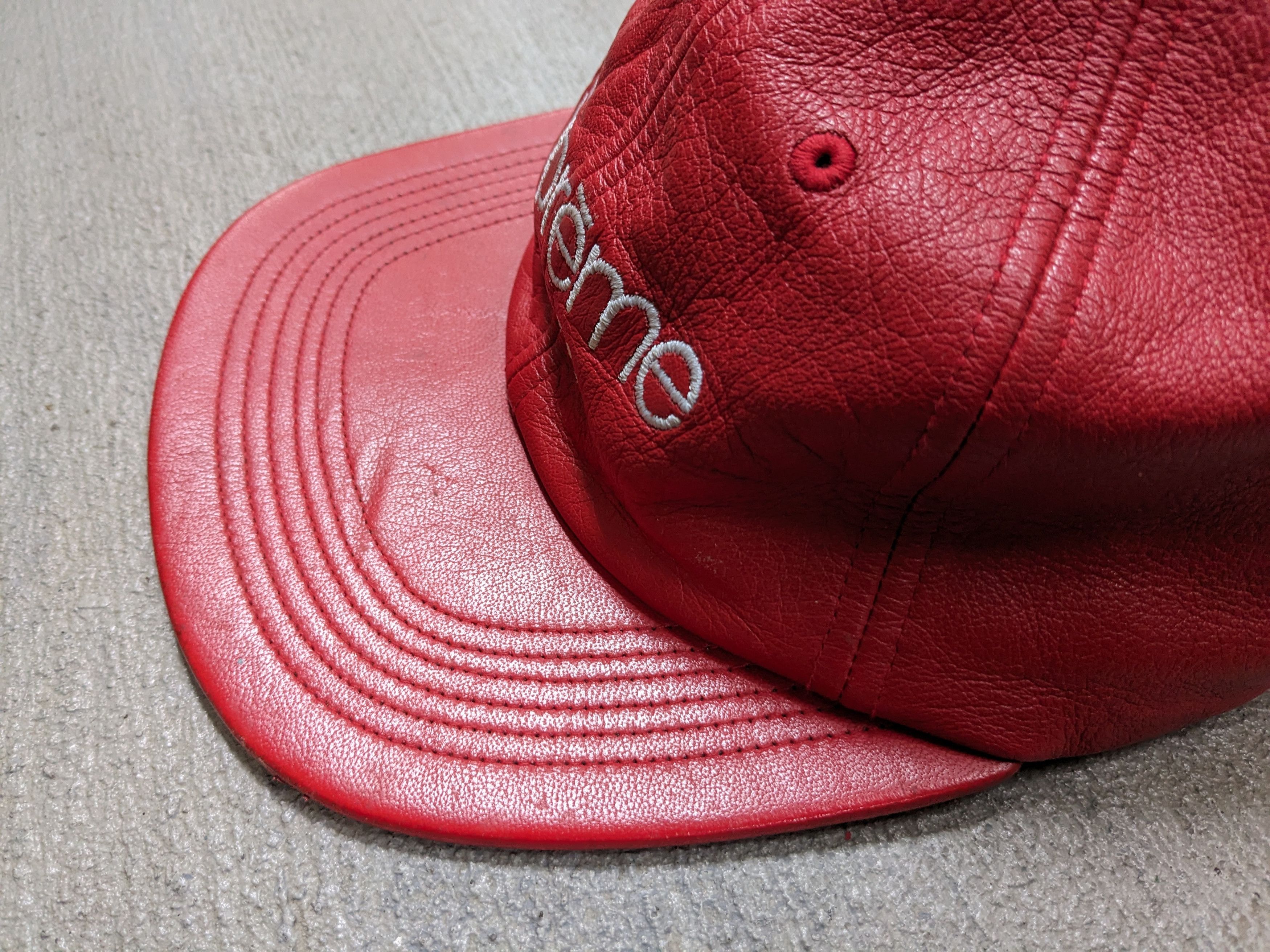 Supreme Supreme Classic 6-Panel Leather Hat Cap Strap Adjustable Size ONE SIZE - 9 Thumbnail