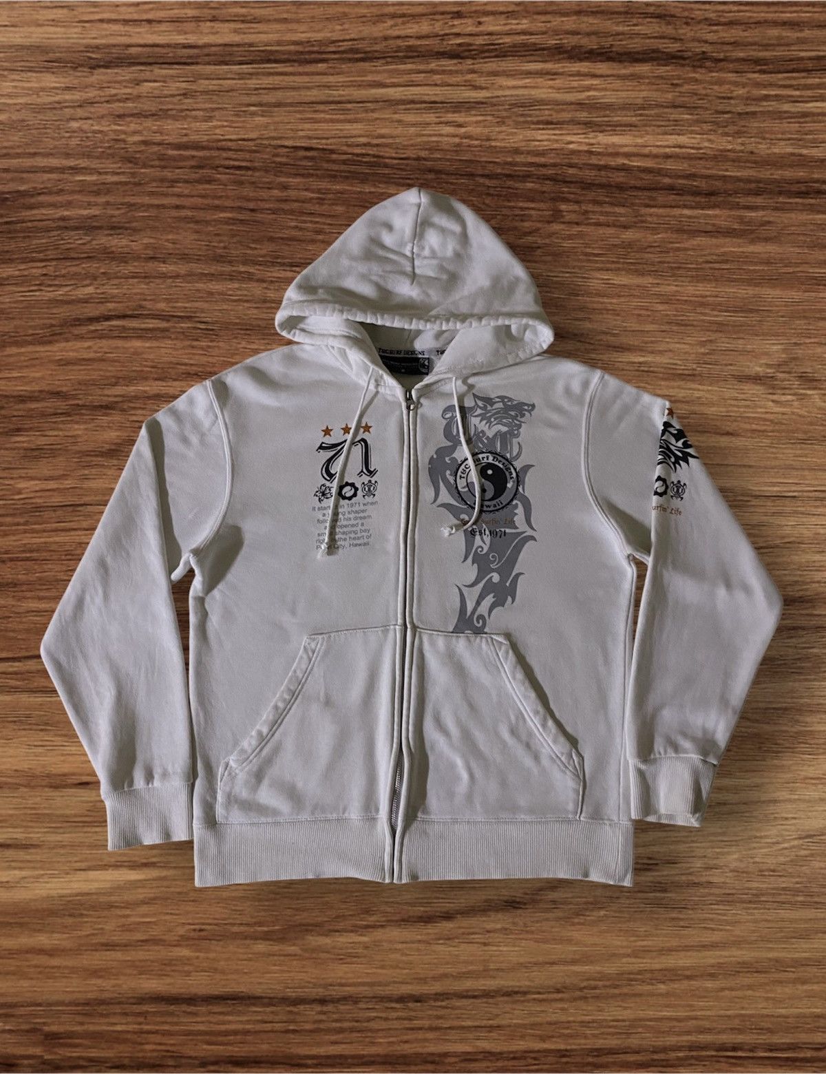 Affliction × Japanese Brand Vintage Japanese Brand T&C Surf Design Poem Style Hoodie Size US M / EU 48-50 / 2 - 1 Thumbnail