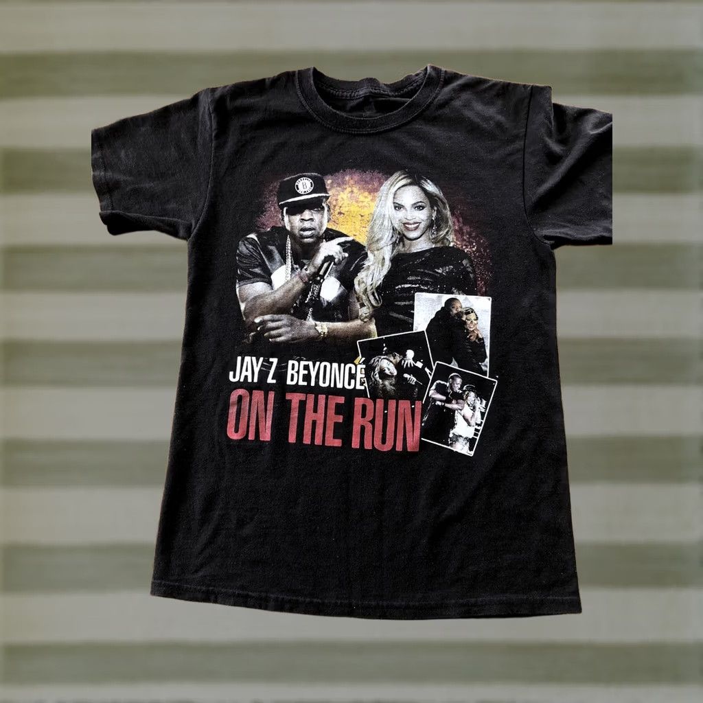 Doublet Jay Z Beyonce On The Run Tour 2014 Double Sided T-Shirt Black Cotton Rap Tee Men Medium Size US S / EU 44-46 / 1 - 1 Thumbnail