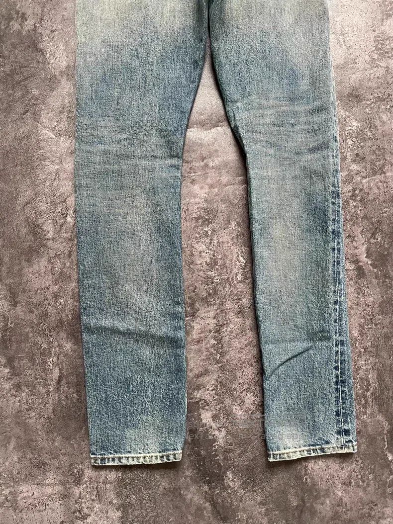 Saint Laurent Paris Saint Laurent Paris Yellow Mud Washed Cut-Out Destroyed De Size US 32 / EU 48 - 9 Thumbnail