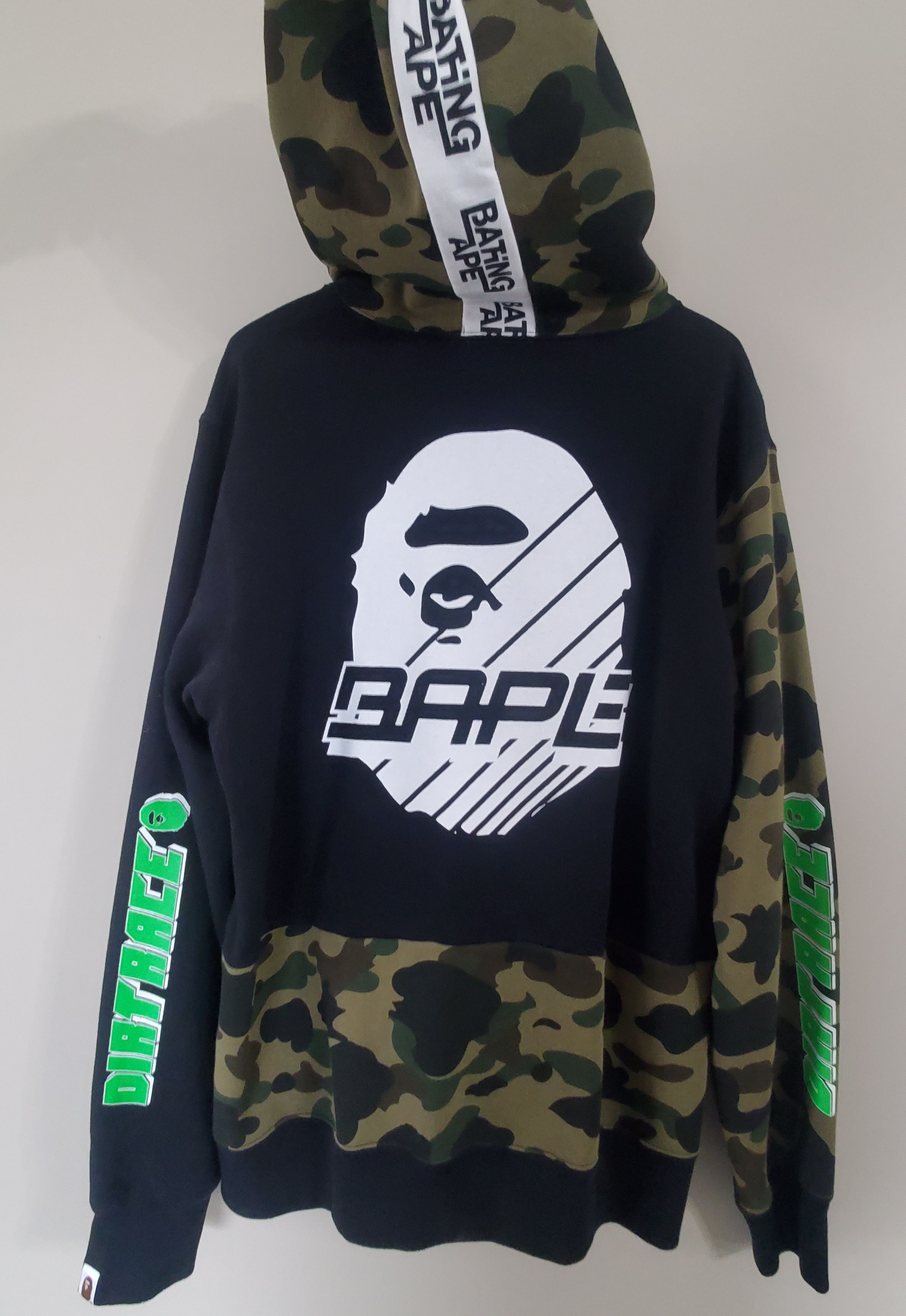 Bape Dirtrace Full Zip Hoodie Grailed