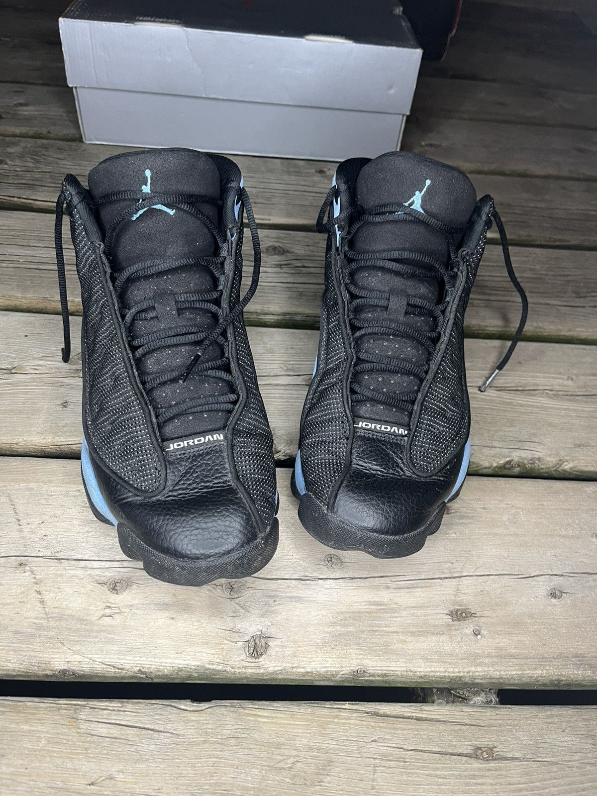 Jordan Brand Air Jordan Retro 13 Uni Blue UNC OG Box Size US 10 / EU 43 - 6 Thumbnail