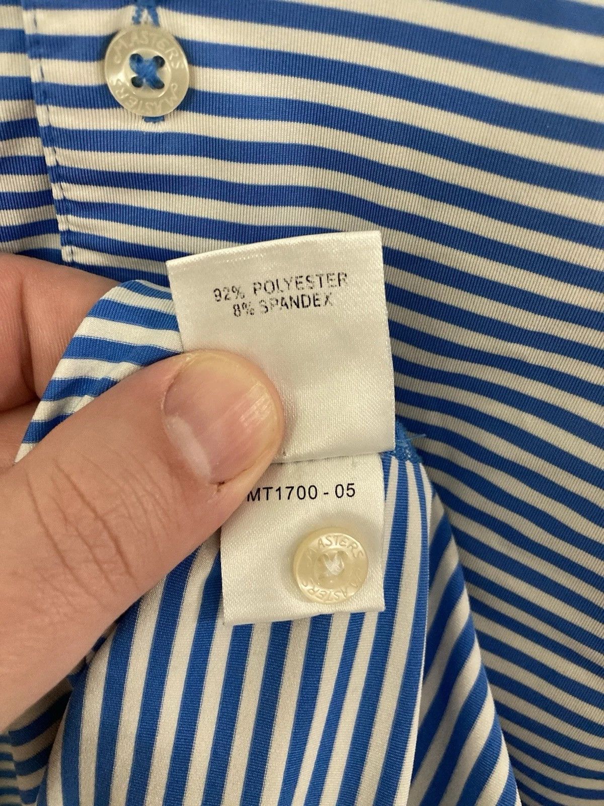 Other Masters Tech Golf Polo Striped S/S Performance Blue Size XL Size US XL / EU 56 / 4 - 6 Thumbnail