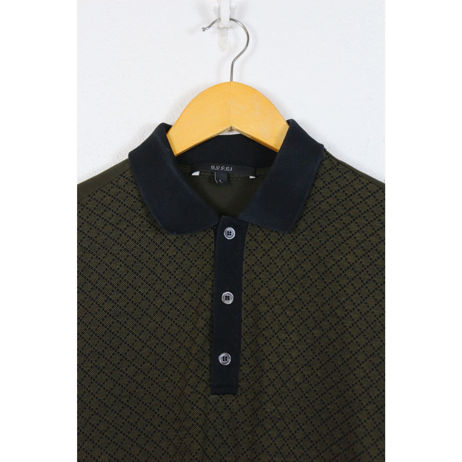 Gucci Gucci Diamond Pattern Monogram Polo Shirt Rugby Size US L / EU 52-54 / 3 - 3 Thumbnail