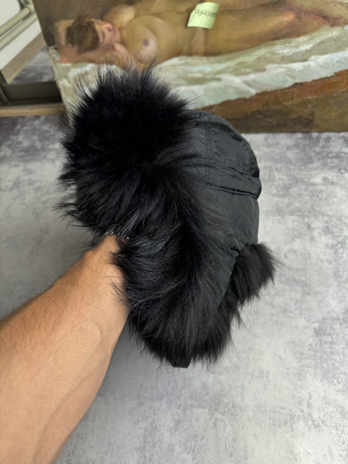 Prada Prada FW03 Asiatic Raccoon Real Fur Trapper Ushanka Hat Cap Size ONE SIZE - 2 Thumbnail