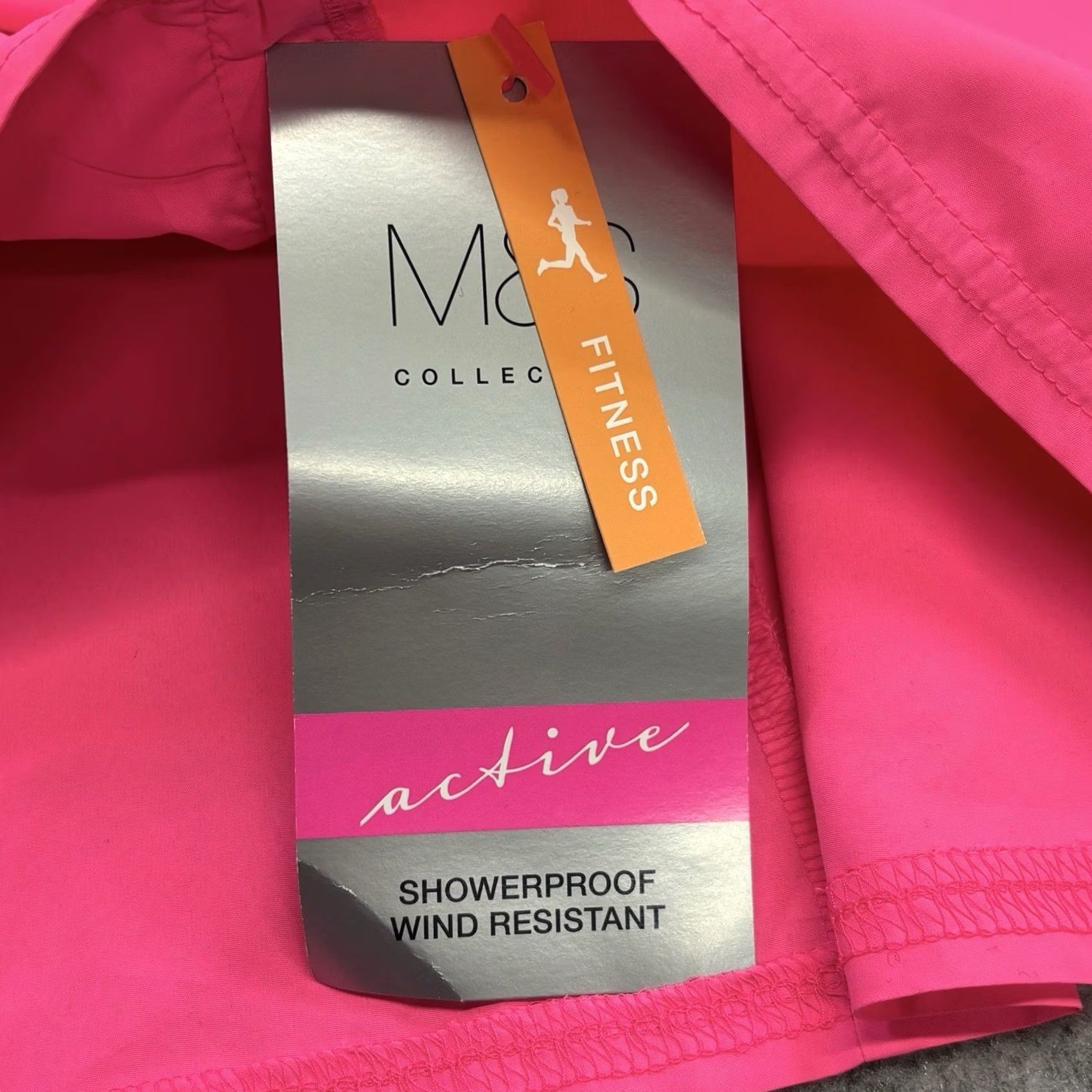 Marks & Spencer VINTAGE? No. M&S Active Fitness Jacket UK22 Neon Pink Showerproof Women’s BNWT with Tags Size 3XL / US 20-22 - 5 Thumbnail