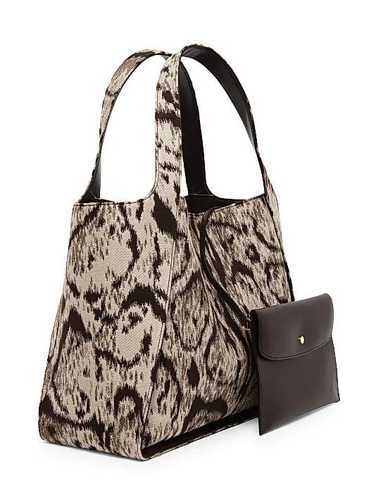 Stella McCartney os11x0326 Size: OS / Logo Clouded Leopard Tote Bag Size ONE SIZE - 5 Thumbnail