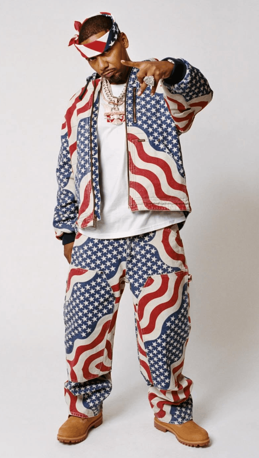 Supreme Supreme Flag Quilted Hooded Work Jacket Size US M / EU 48-50 / 2 - 5 Thumbnail