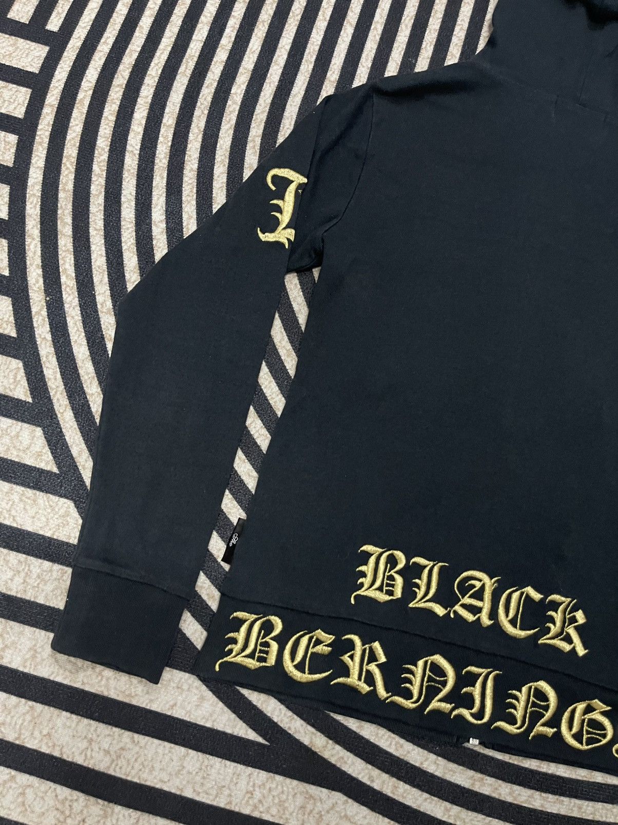 If Six Was Nine 2000s IFSIXWASNINE STYLE BEANINGS SHOO GOLD PRINT HOODIE Size US XS / EU 42 / 0 - 13 Thumbnail