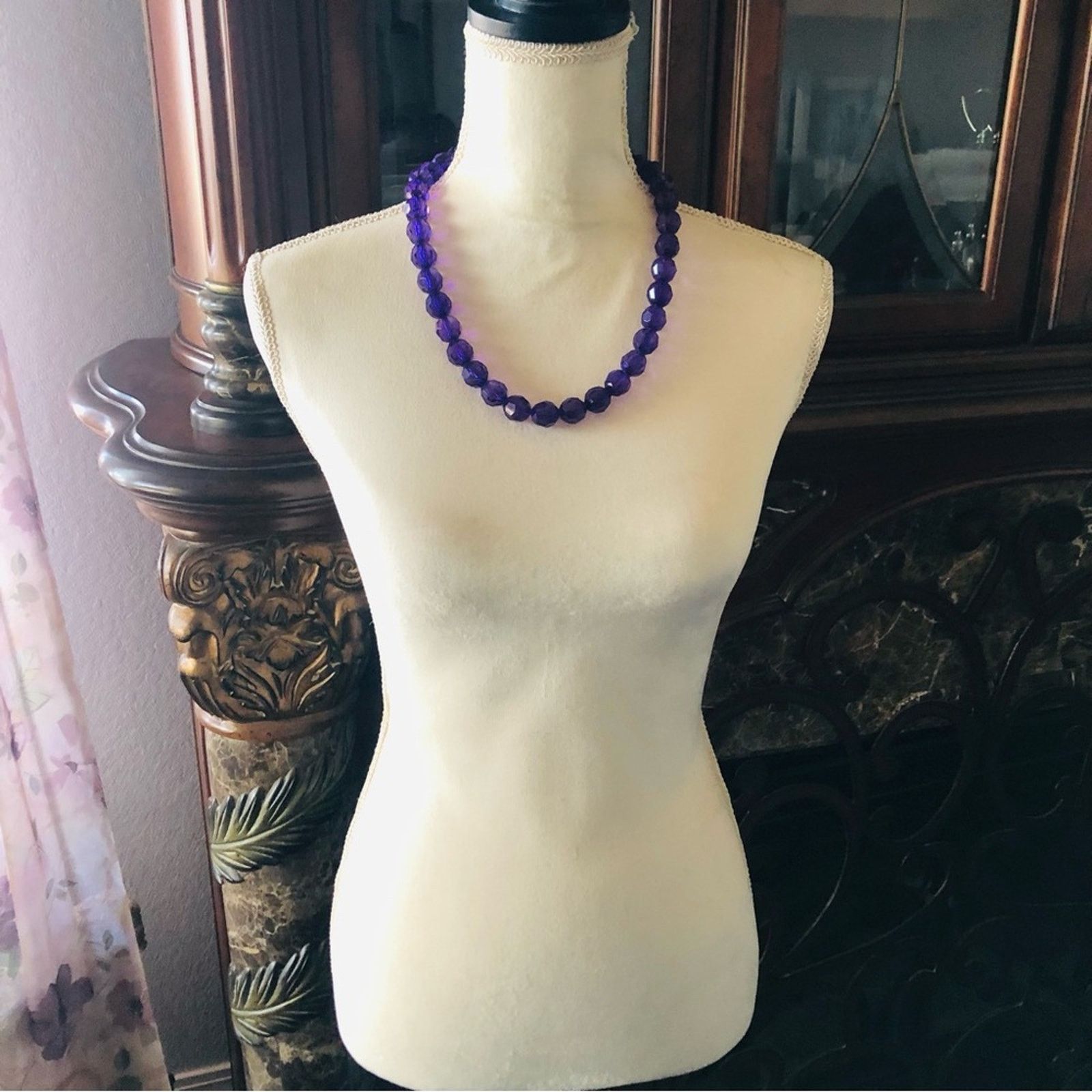 Jewelry Garold C Miller chunky faceted purple beaded necklace NWT Size ONE SIZE - 6 Thumbnail