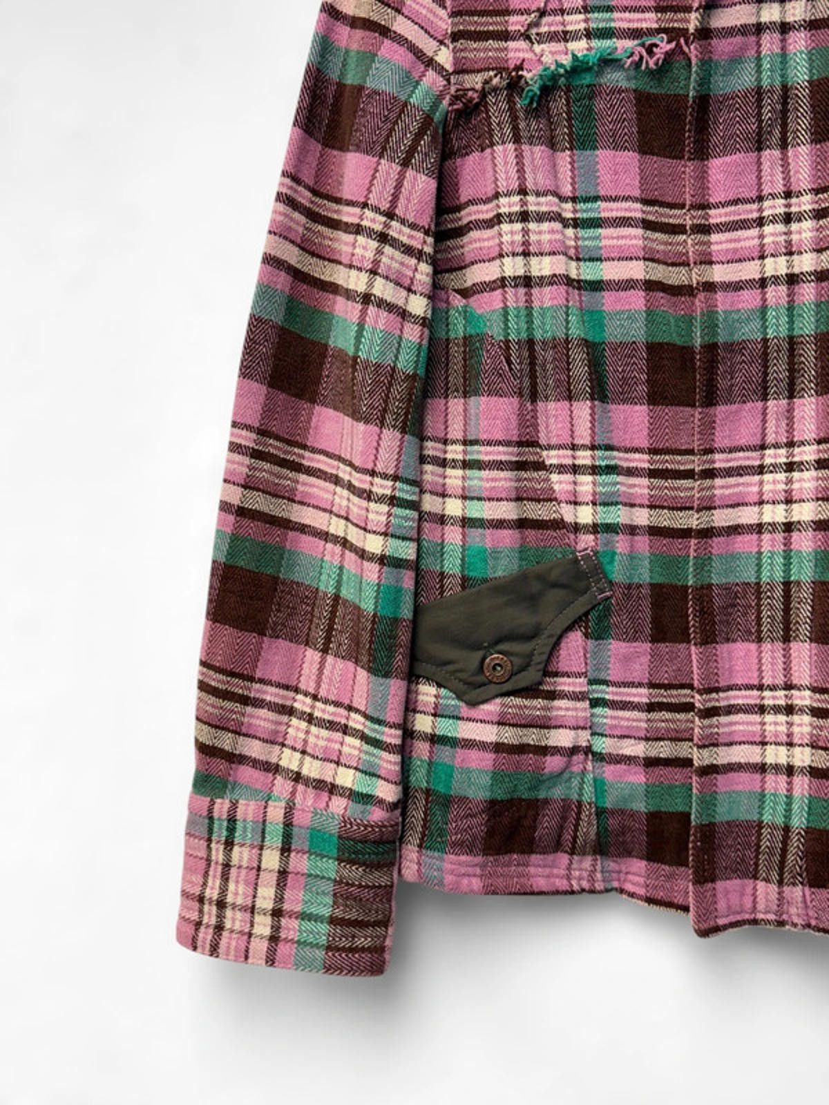 Diesel Diesel Plaid Herringbone Y2K Utility Jacket Small Pink Size S / US 4 / IT 40 - 5 Thumbnail