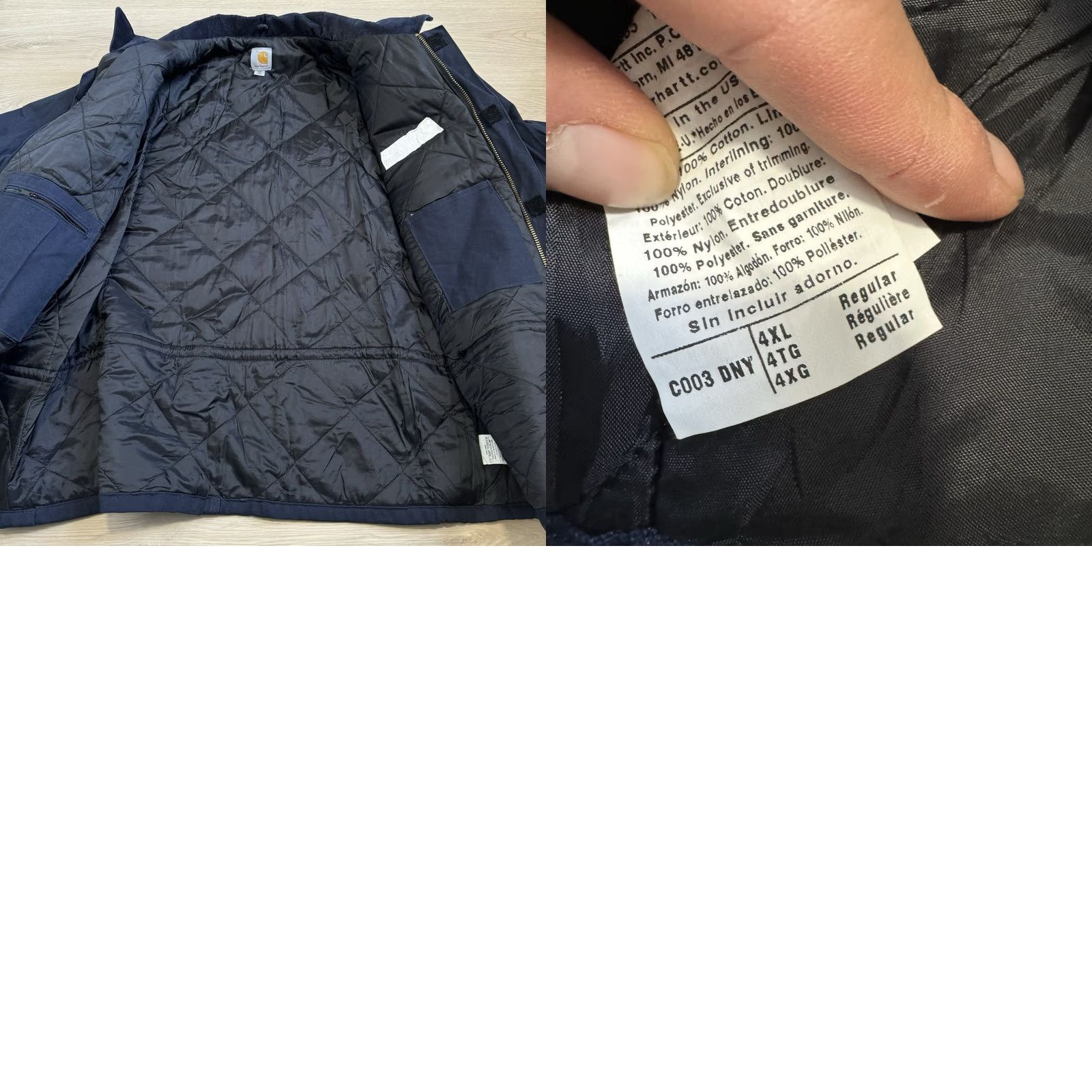 Carhartt VINTAGE Carhartt Jacket Coat Workwear Bomber Quilt Lined 4XL Dark Blue C003 DNY Men’s Size 4XL Size US XXL / EU 58 / 5 - 8 Thumbnail