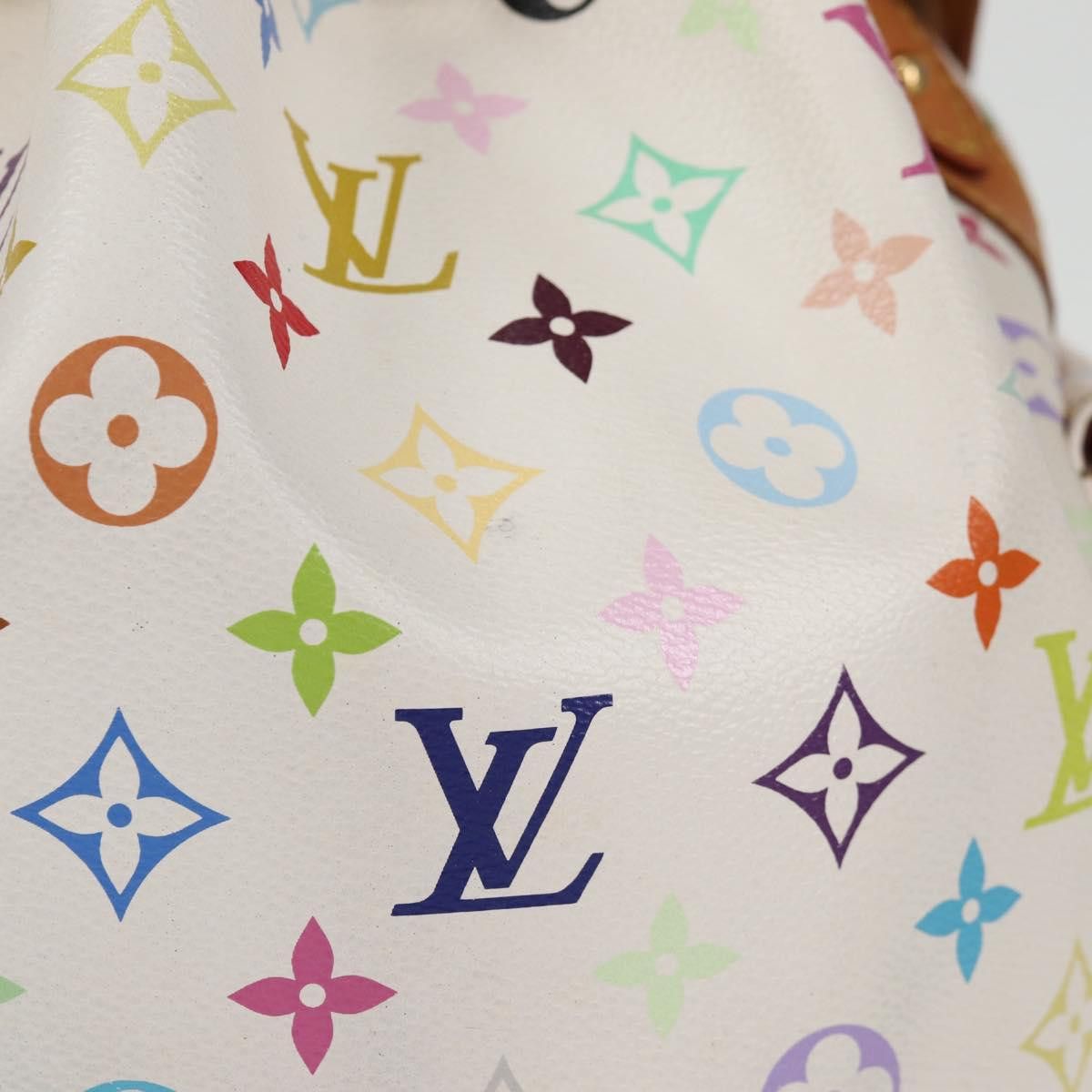 Louis Vuitton LOUIS VUITTON Monogram Multicolor Petit Noe Bag White M42229 Size ONE SIZE - 3 Thumbnail