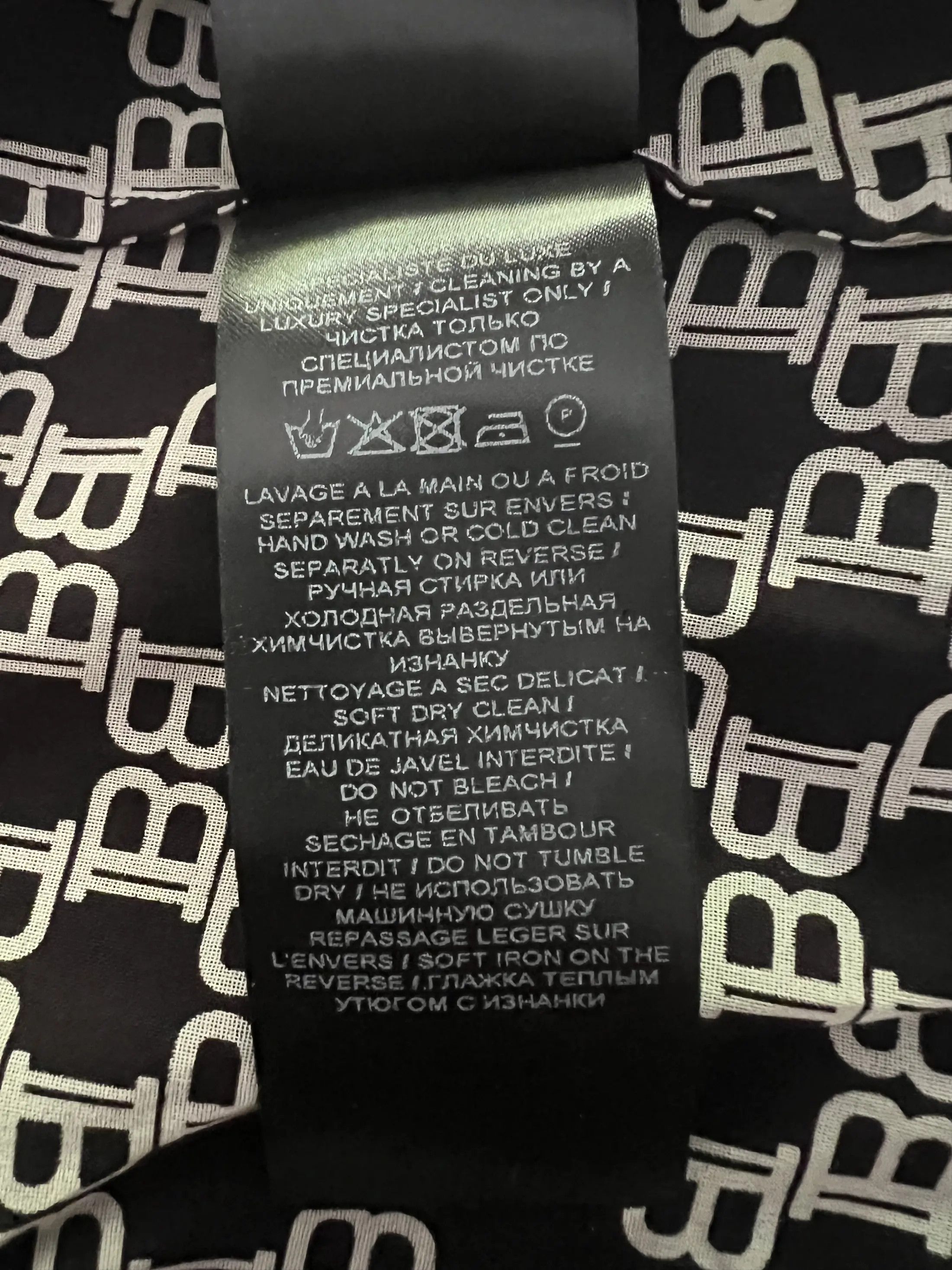 Balmain Monogram-Print Long-Sleeved Shirt Size US L / EU 52-54 / 3 - 11 Thumbnail