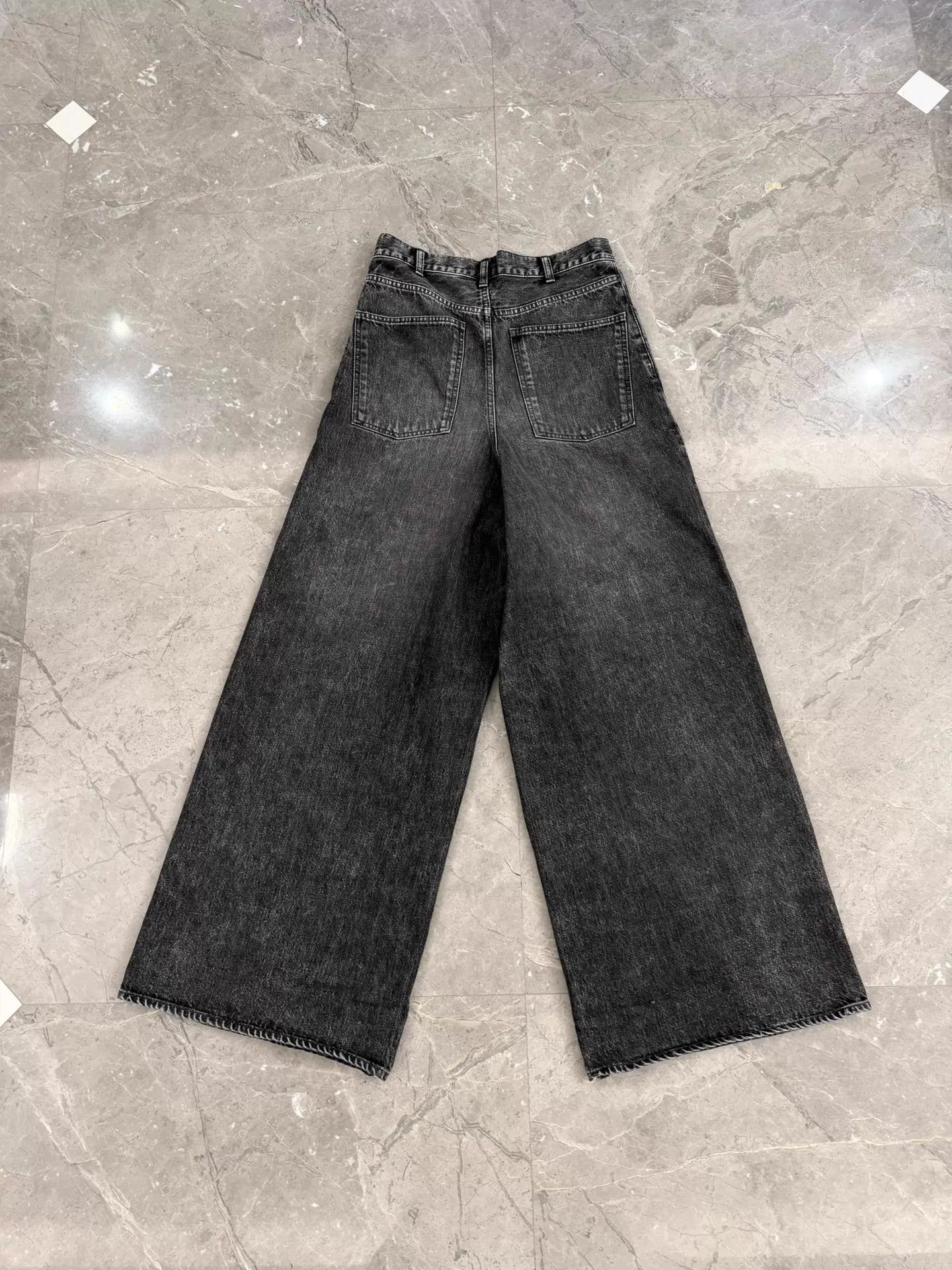 Celine Celine 22SS Hedi Slimane Rare Smoke Gray Wide Leg 27 Size 27" / US 4 / IT 40 - 2 Thumbnail