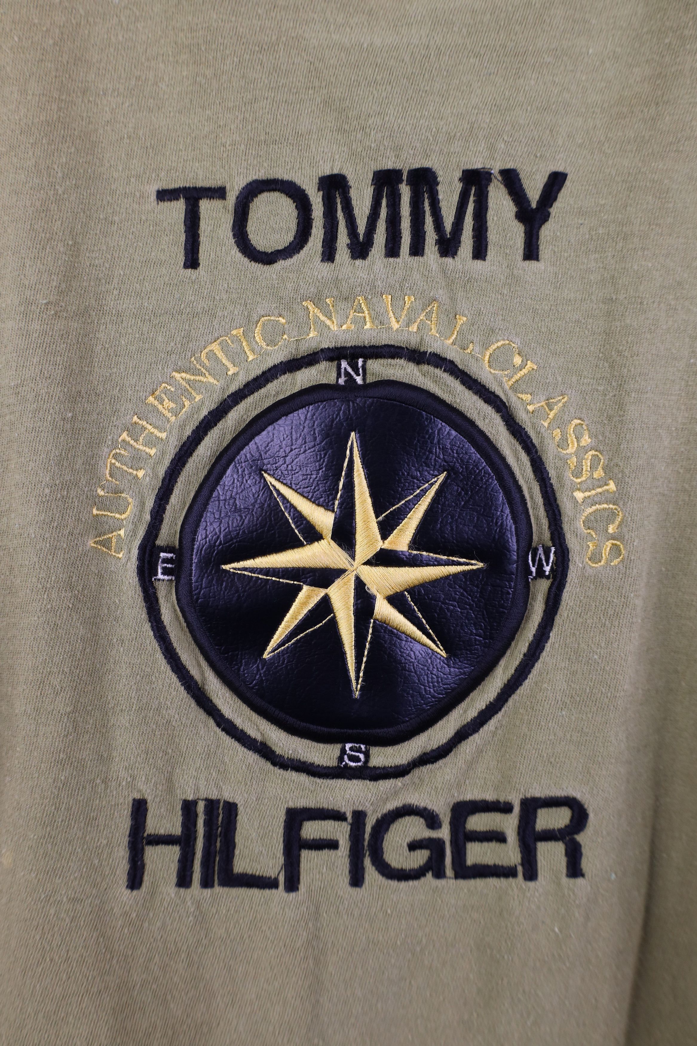 Tommy Hilfiger Vintage 90s Tommy Hilfiger Spell Out Naval Compass T-Shirt Size US XL / EU 56 / 4 - 5 Thumbnail