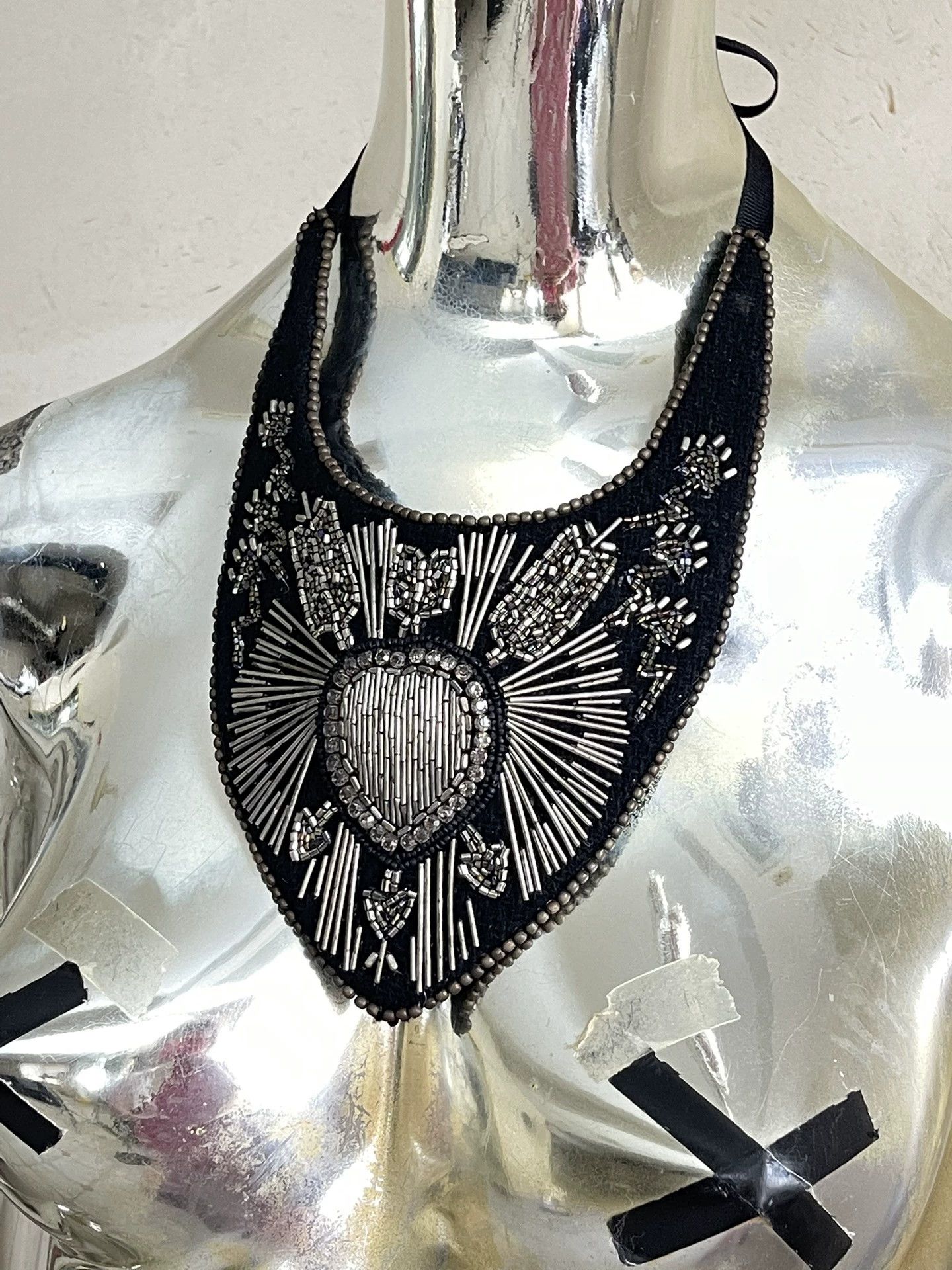 Diesel DIESEL Vintage Heart Beaded Multi-Element Choker Size ONE SIZE - 1 Thumbnail