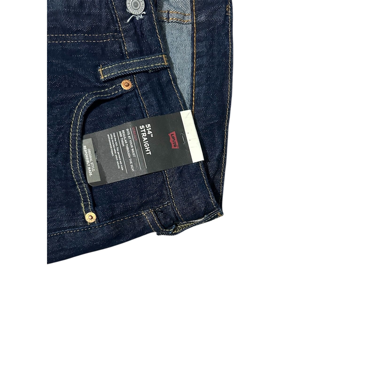 Levi's Levi’s 514 Straight Fit Dark Wash Jeans NWT Size US 32 / EU 48 - 3 Thumbnail