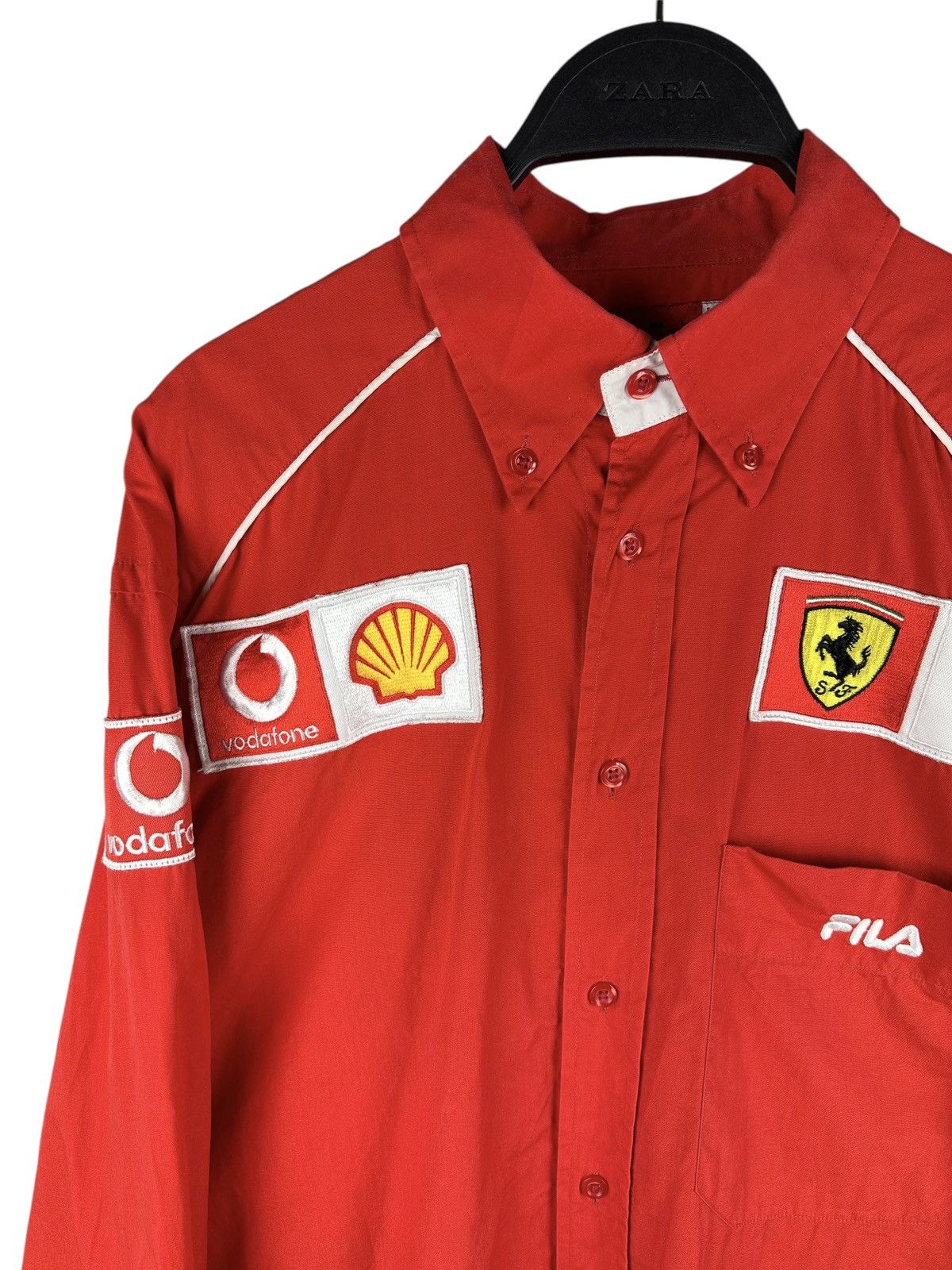 Ferrari Vintage Fila Scuderia Ferrari Shell Racing Shirt Long Sleeve Size US L / EU 52-54 / 3 - 2 Thumbnail