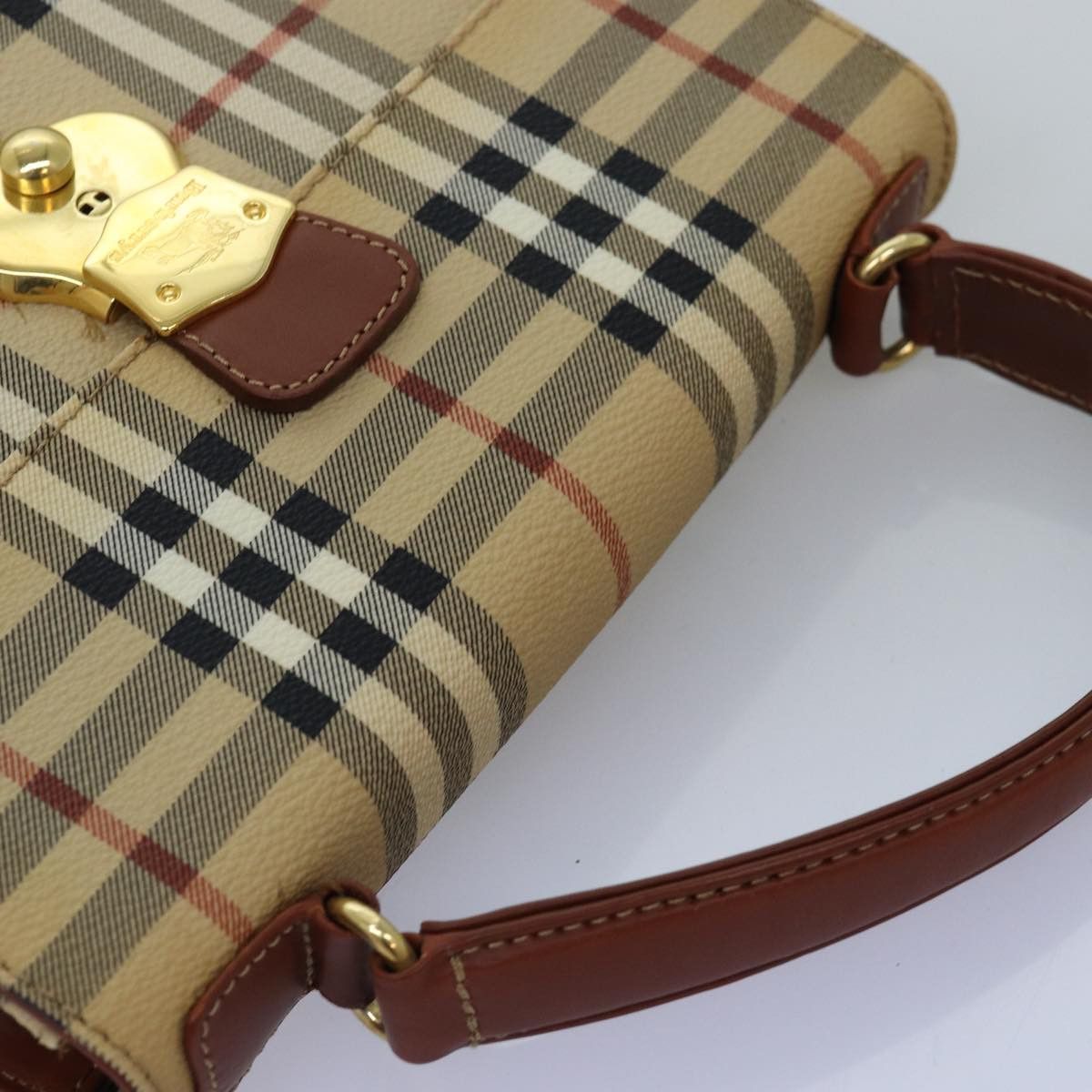Burberry Burberry Nova Check Hand Bag Pvc Beige Size ONE SIZE - 6 Thumbnail