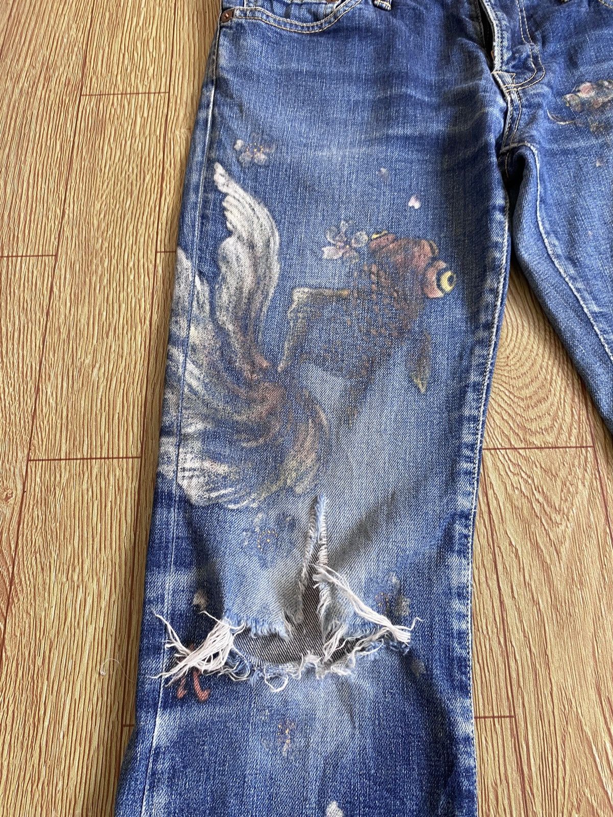 Japanese Brand Rare Vintage Japanese Brand Sukajan Flared Jeans 1990s Size US 26 / EU 42 - 5 Thumbnail