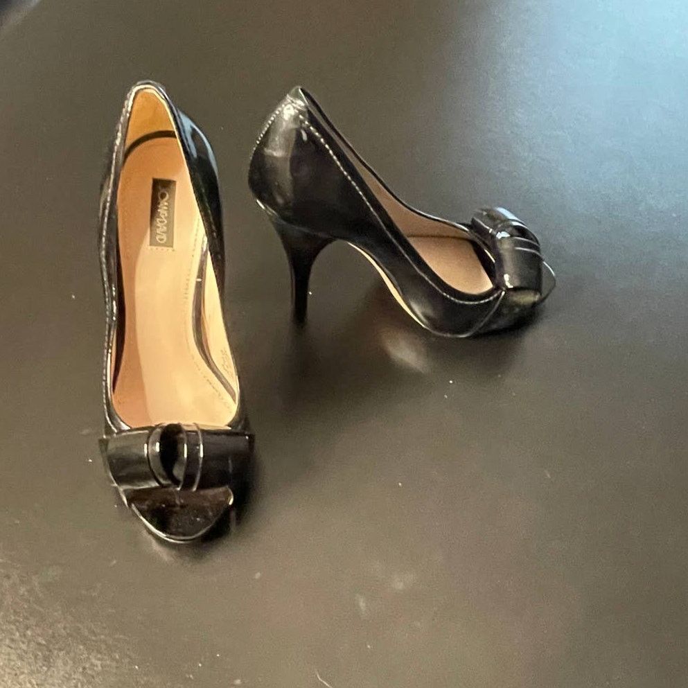 Other Joan & David Black Leather Orlina Heels Size 6 Size US 6 / IT 36 - 1 Thumbnail