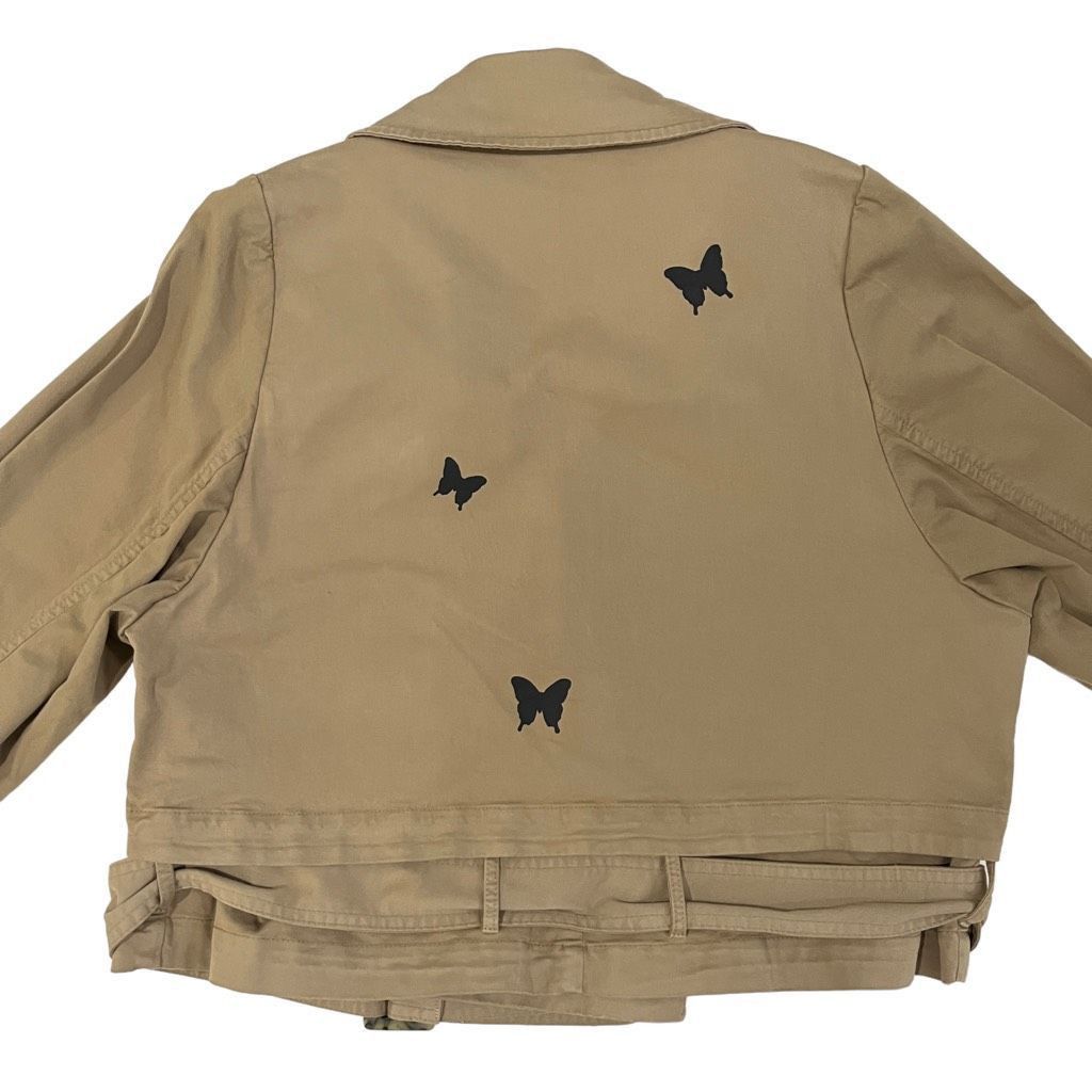 Other NOUR HAMMOUR Hatti Cropped Canvas Trench Jacket in Khaki Size M / US 6-8 / IT 42-44 - 8 Thumbnail