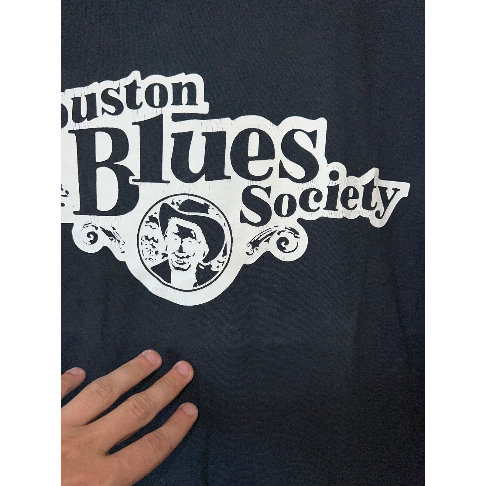Gildan Houston Blues Society Shirt Black Graphic Music Tee X-Large Size US XL / EU 56 / 4 - 4 Thumbnail