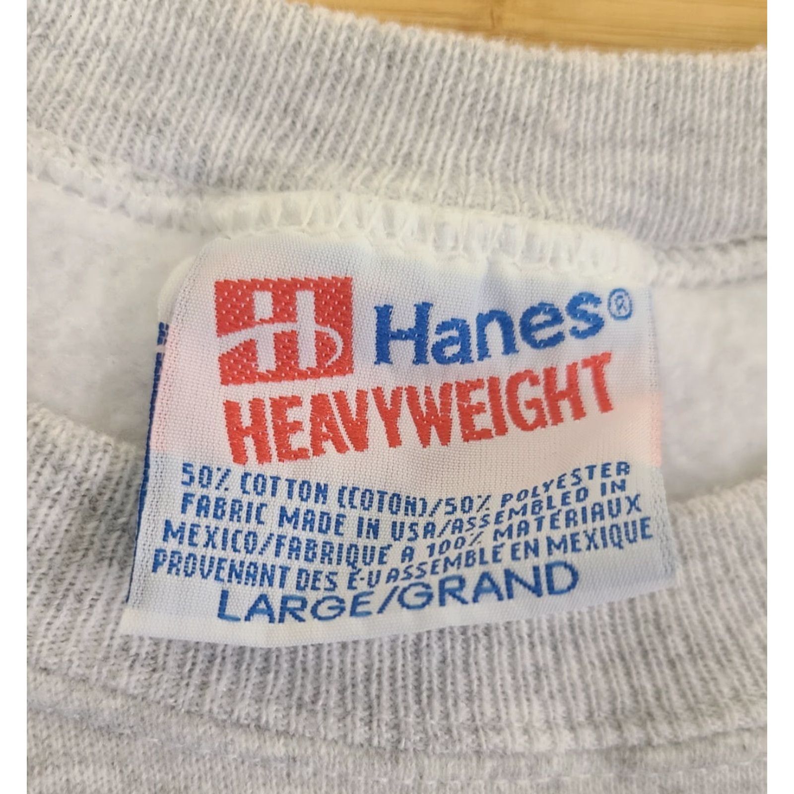 Hanes VINTAGE Hanes Sweatshirt Church Lutheran Logo Gray Size L Mens Regular Pullover Long Sleeve Cotton Blend Fleece All Seasons 80s 90s USA Made Size US L / EU 52-54 / 3 - 3 Thumbnail