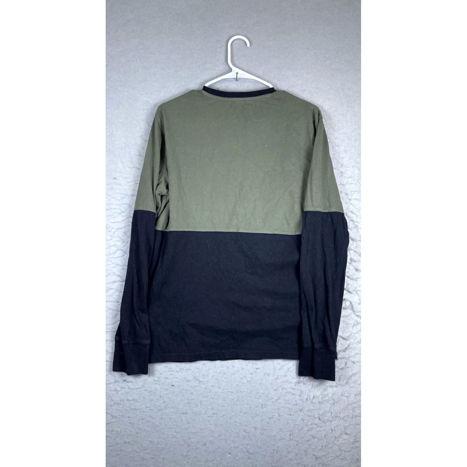 True Religion True Religion Shirt Mens Medium Green Black Long Sleeve Colorblock Tee T-Shirt Size US M / EU 48-50 / 2 - 6 Thumbnail