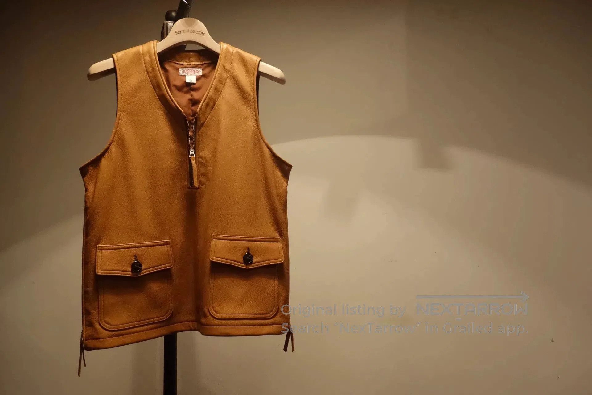 The Real McCoy's soft deer skin sleeveless vest with pockets. Size US M / EU 48-50 / 2 - 1 Thumbnail