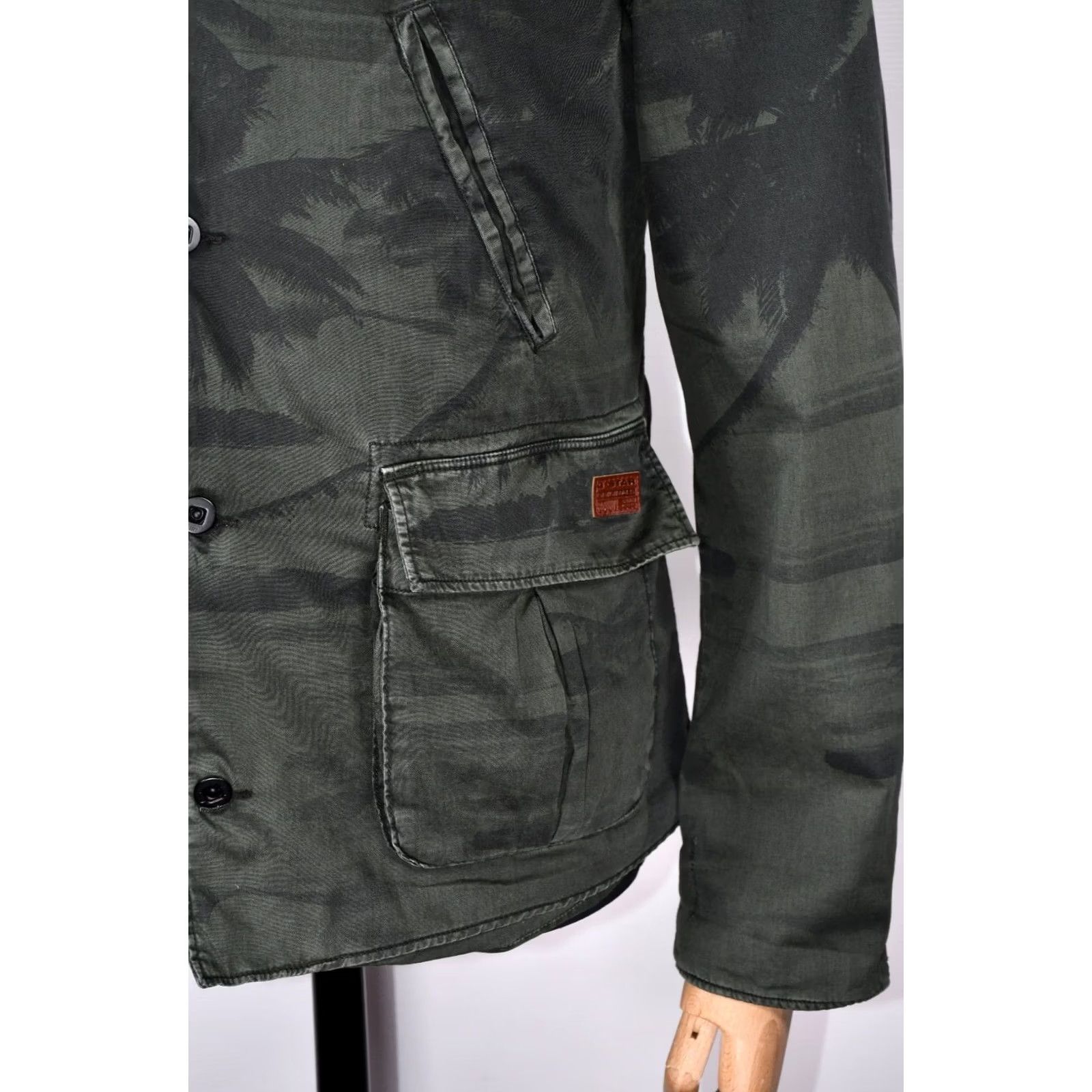 G-Star G-Star Raw Cargo Norris Palm Blazer Jacket M Men Green 100% Cotton Logo Vintage: No Casual Cardigan? Size 40R - 5 Thumbnail