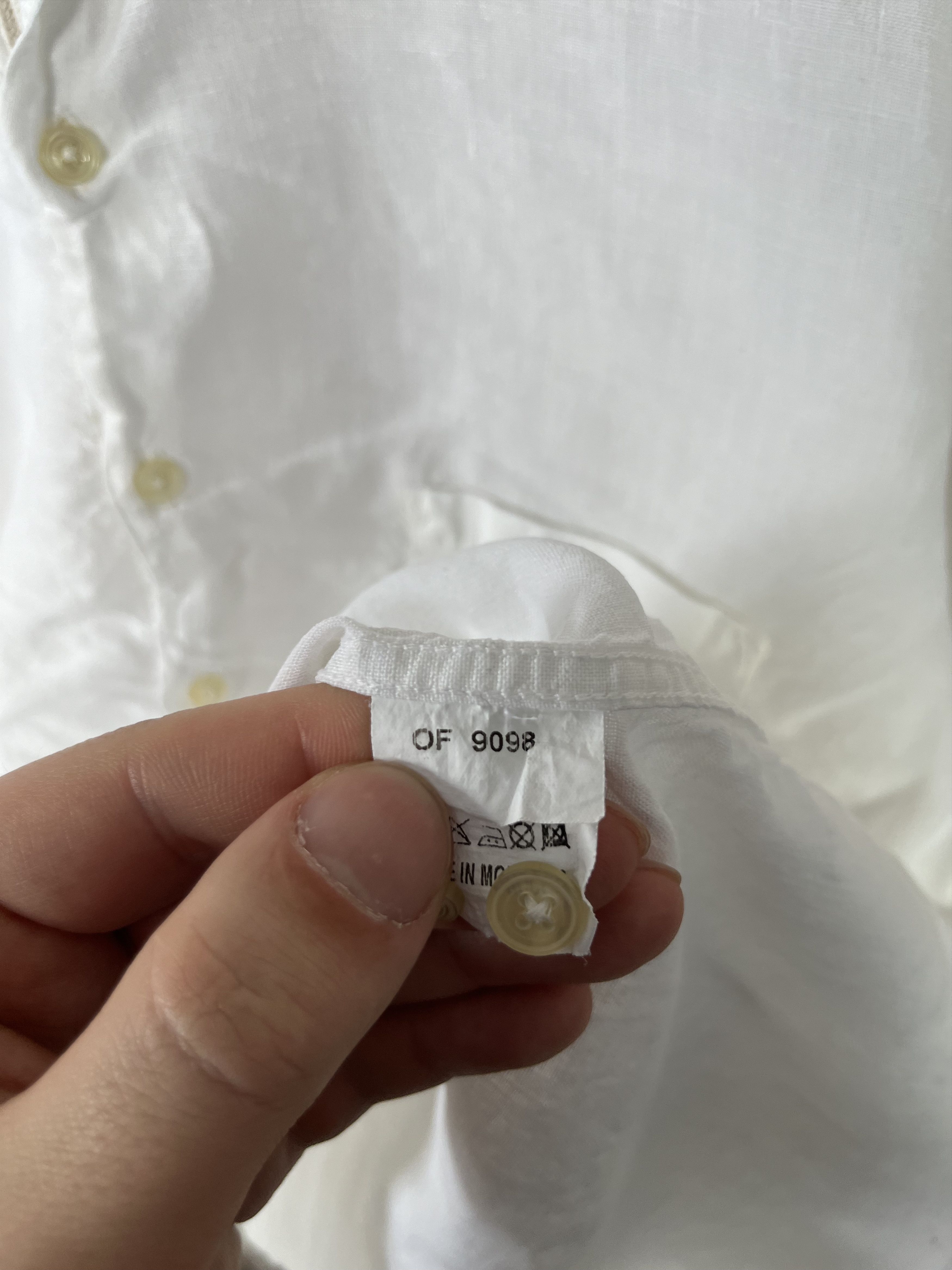 Boggi Boggi Milano Irish Linen Shirt White Long Sleeve Button Up Size US M / EU 48-50 / 2 - 12 Thumbnail