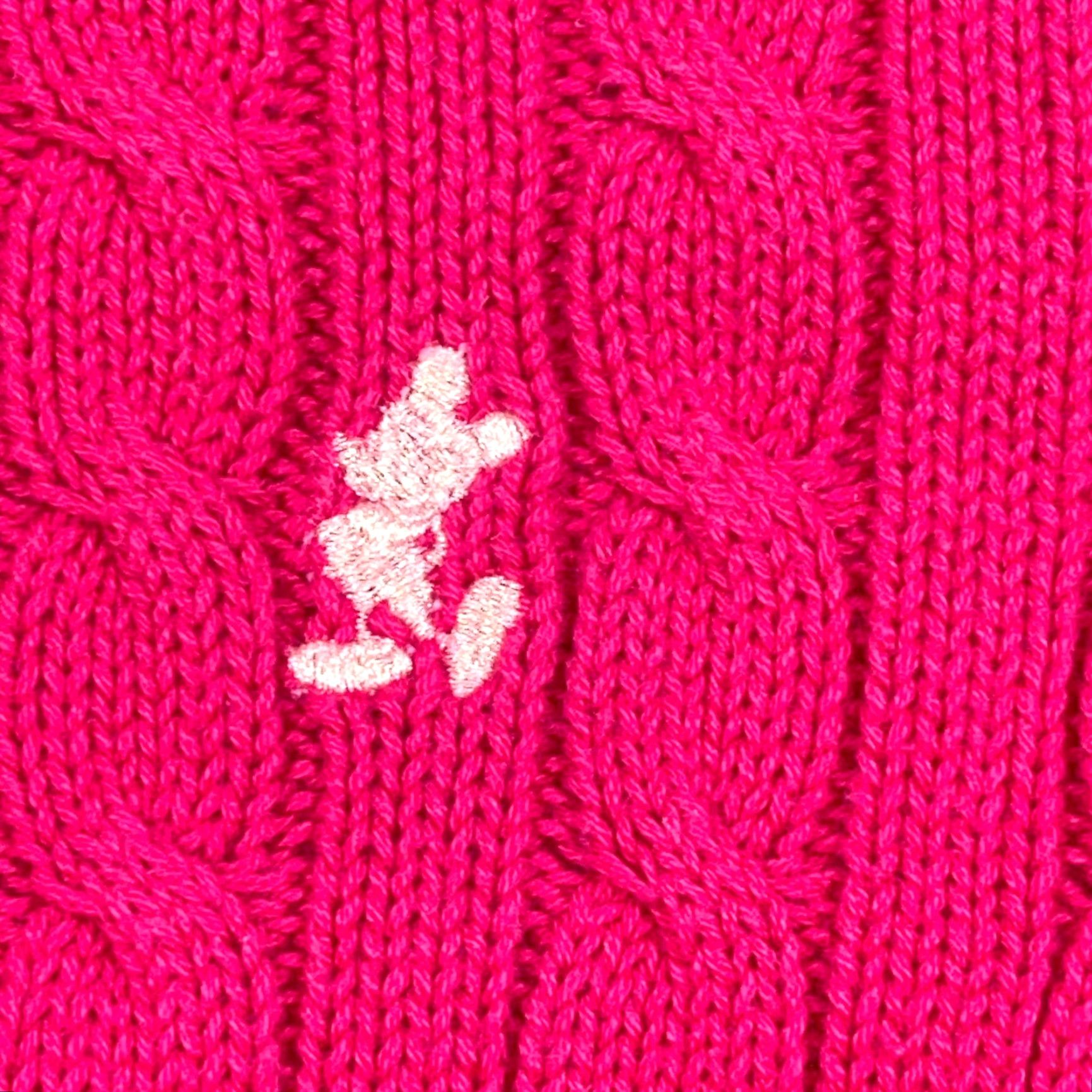 Disney Disney Women Pink Cable-Knit Pullover Sweater Mickey Mouse Walt World Crew Neck L Size L / US 10 / IT 46 - 3 Thumbnail