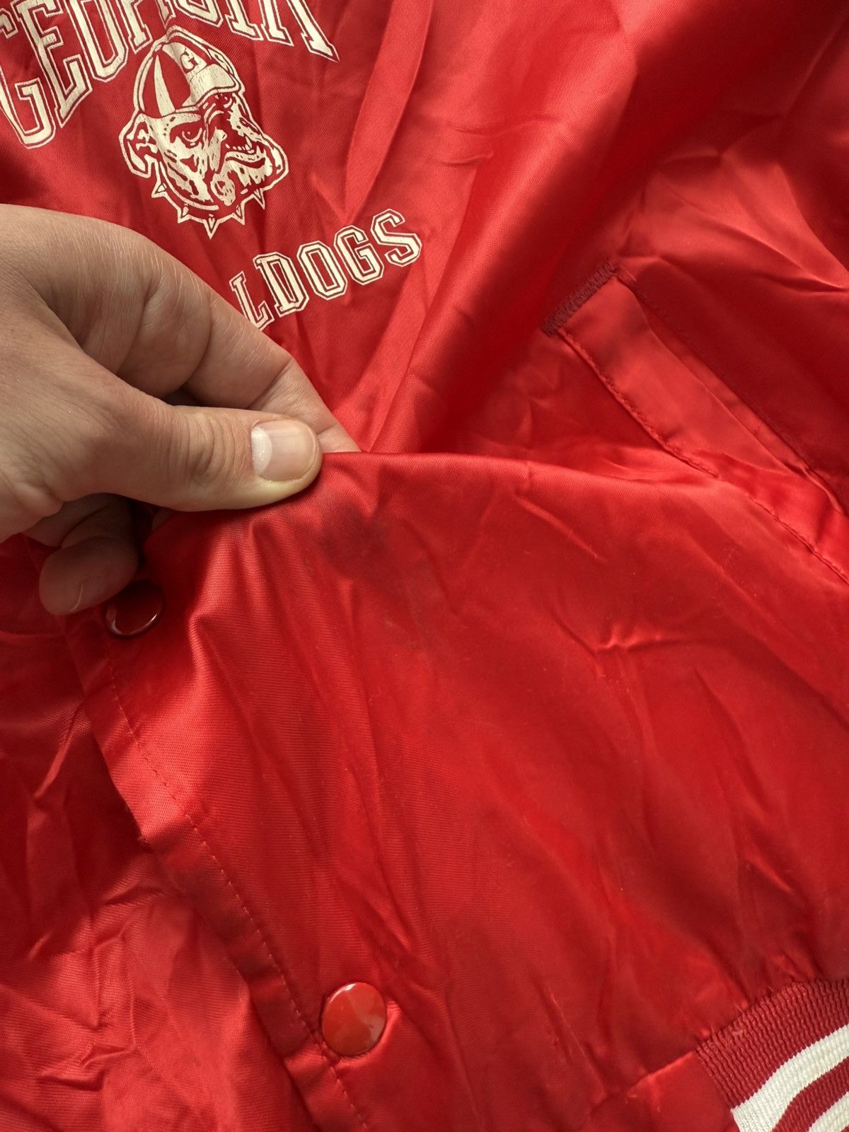 Vintage Vintage 80s Georgia Bulldog Bomber Jacket Size US L / EU 52-54 / 3 - 10 Thumbnail