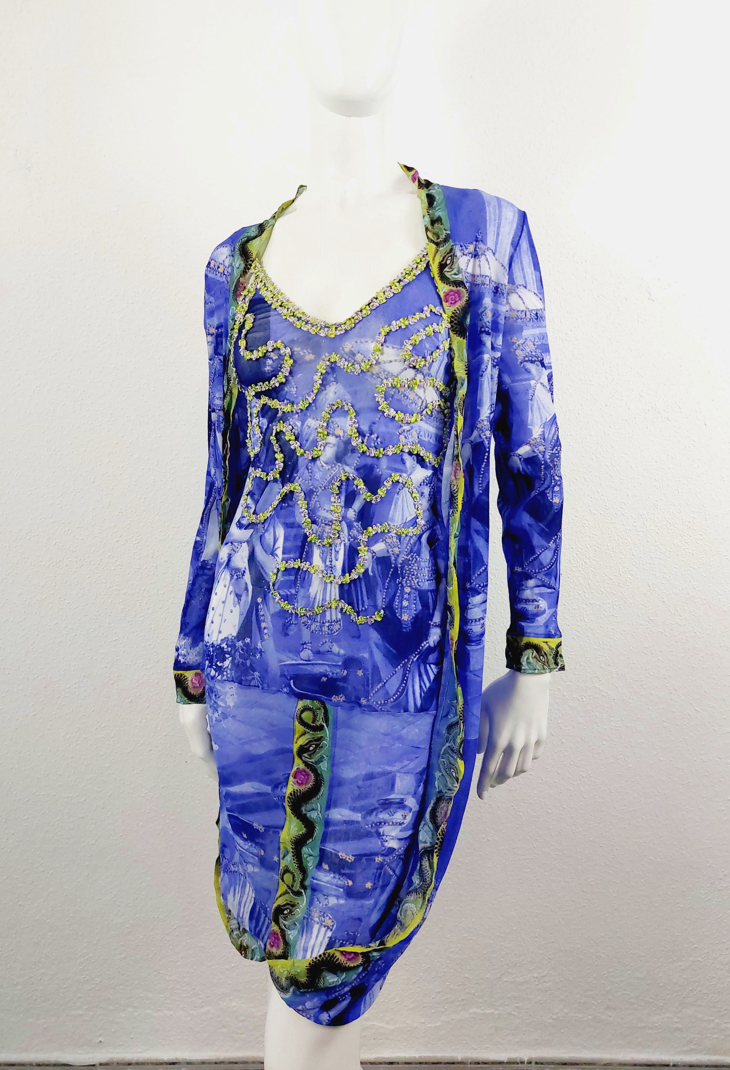 Jean Paul Gaultier Jean Paul Gaultier Oriental Bath Floral Wedding Gown Dress Size ONE SIZE - 2 Thumbnail