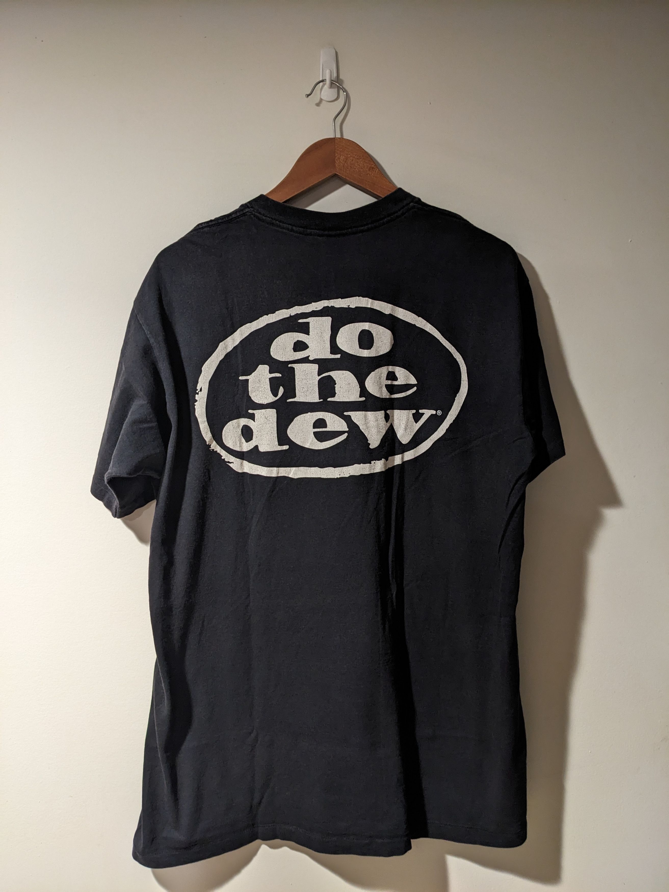 Pepsi × Vintage Vintage 90s Mountain Dew Do the Dew Black X-Large T-Shirt Size US XL / EU 56 / 4 - 1 Thumbnail