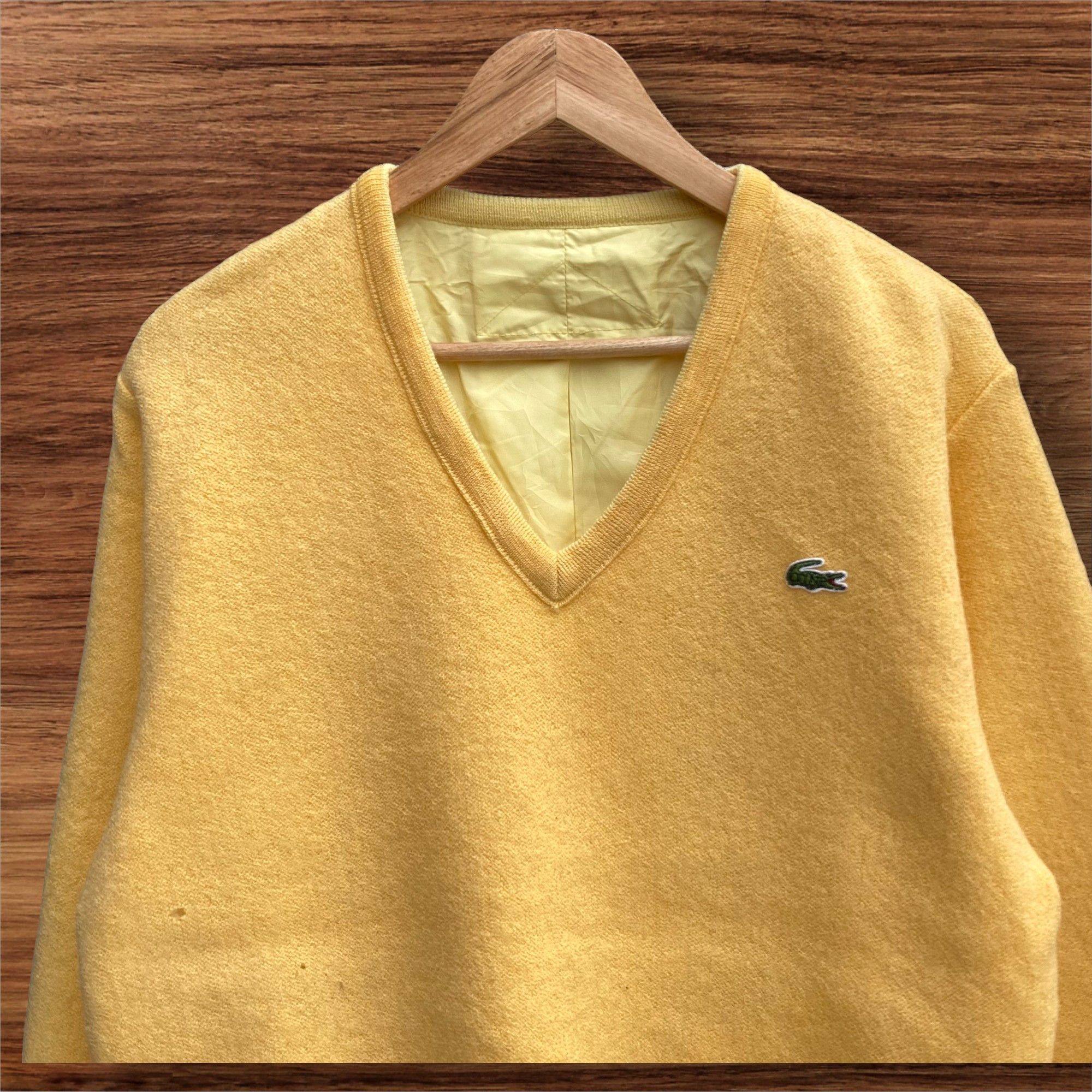 Lacoste Vintage 90s Lacoste Reversible Wool/Nylon Sweater Size L / US 10 / IT 46 - 7 Thumbnail