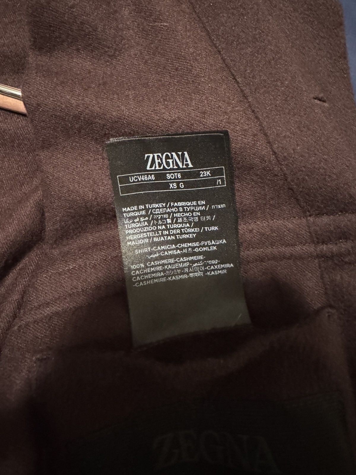 Ermenegildo Zegna Zegna Oasi Cashmere Overshirt Burgundy Size US S / EU 44-46 / 1 - 6 Thumbnail