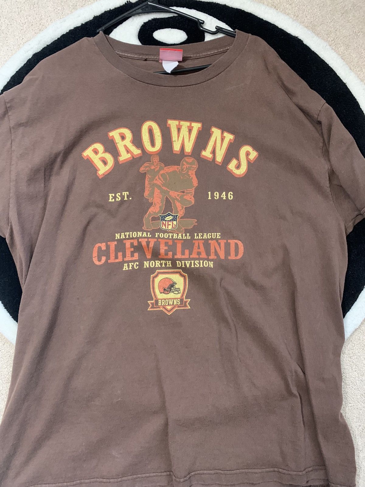 NFL Vintage Cleveland Brown Graphic Tee Size US XL / EU 56 / 4 - 1 Thumbnail
