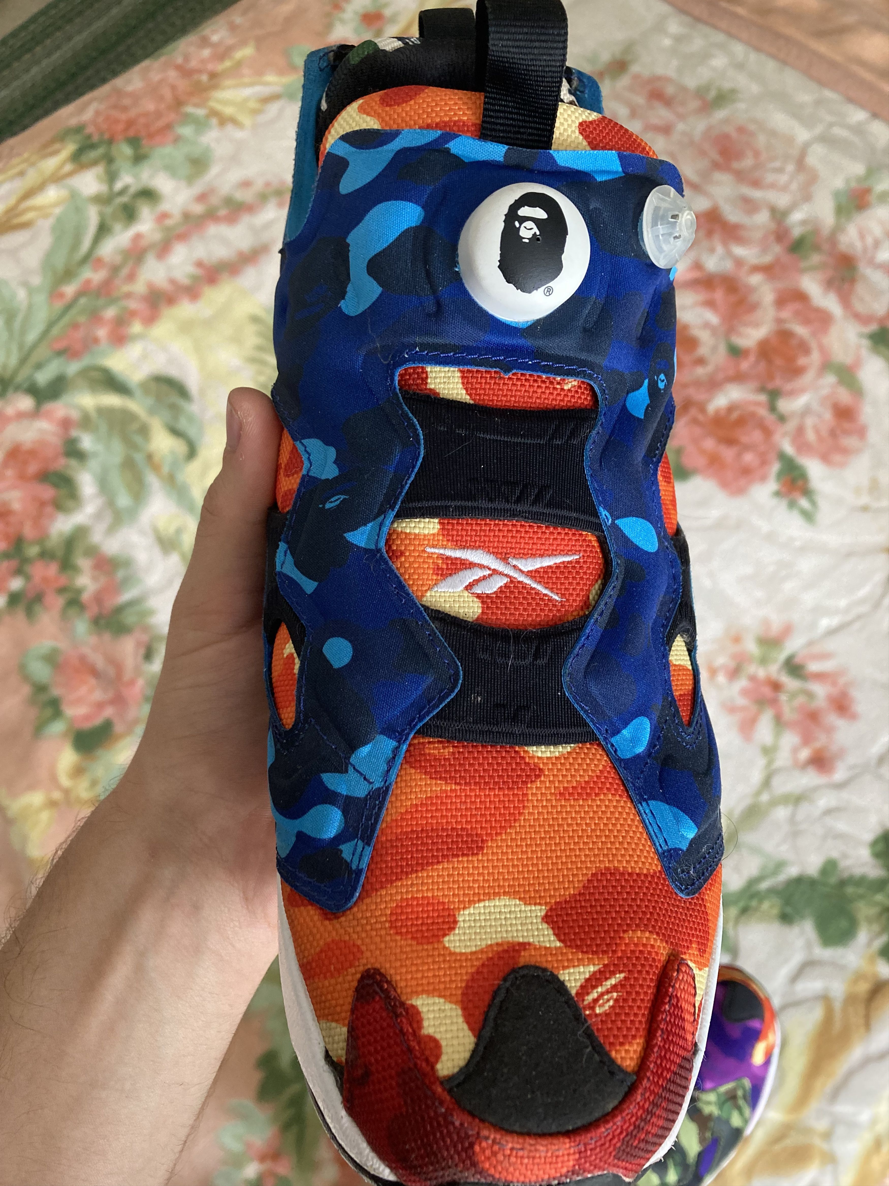 Nigo Bathing Ape Reebok Instapump Fury: Multicolor Camo Size US 10.5 / EU 43-44 - 9 Thumbnail