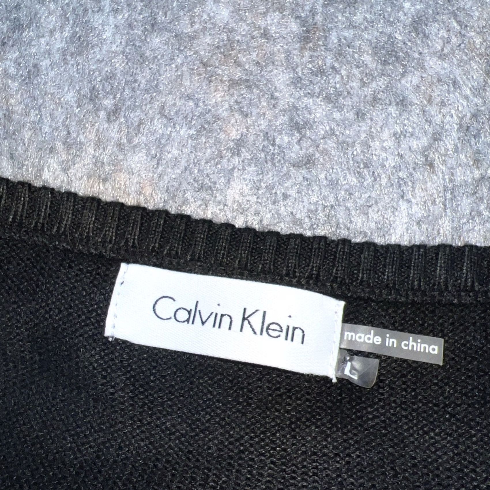 Calvin Klein Calvin Klein Women's Black Stripe Knit Sweater Dress Sleeveless | Size L | Black Knit A-Line Dress Womens Size L / US 10 / IT 46 - 5 Thumbnail