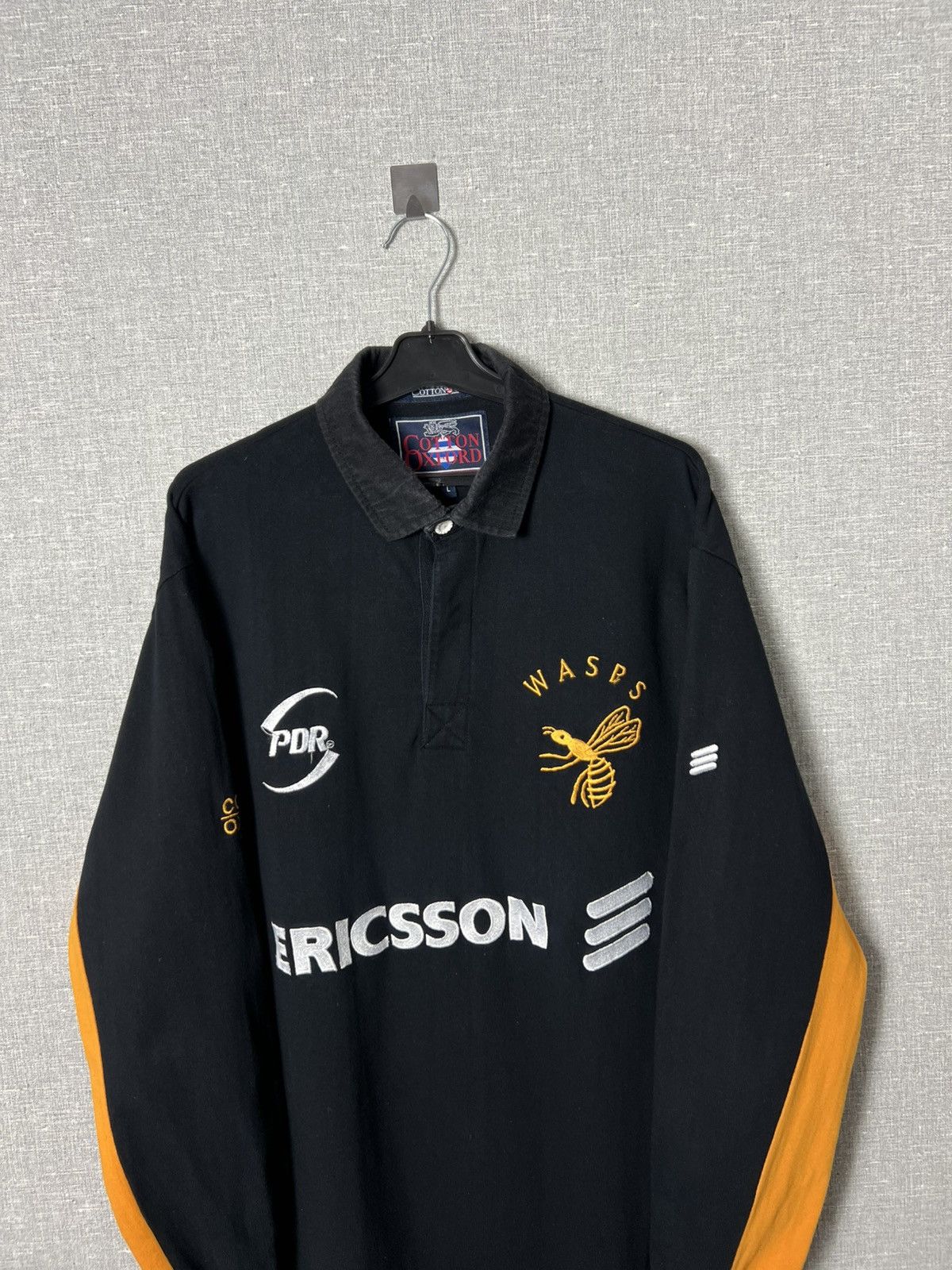 Cotton Traders Vintage 1998 Cotton Oxford WASPS Long Sleeve Rugby Jersey Size US L / EU 52-54 / 3 - 2 Thumbnail