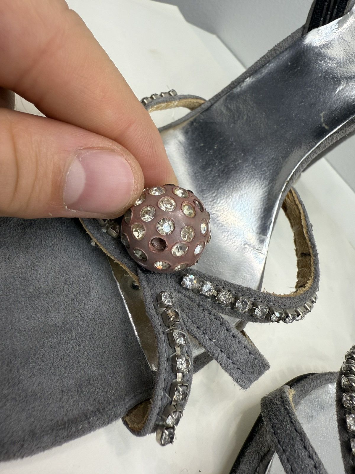 Christian Dior Monsieur × Dior × John Galliano 00's Christian Dior Souliers by John Galliano Crystals Heels Size US 5.5 / IT 35.5 - 3 Thumbnail